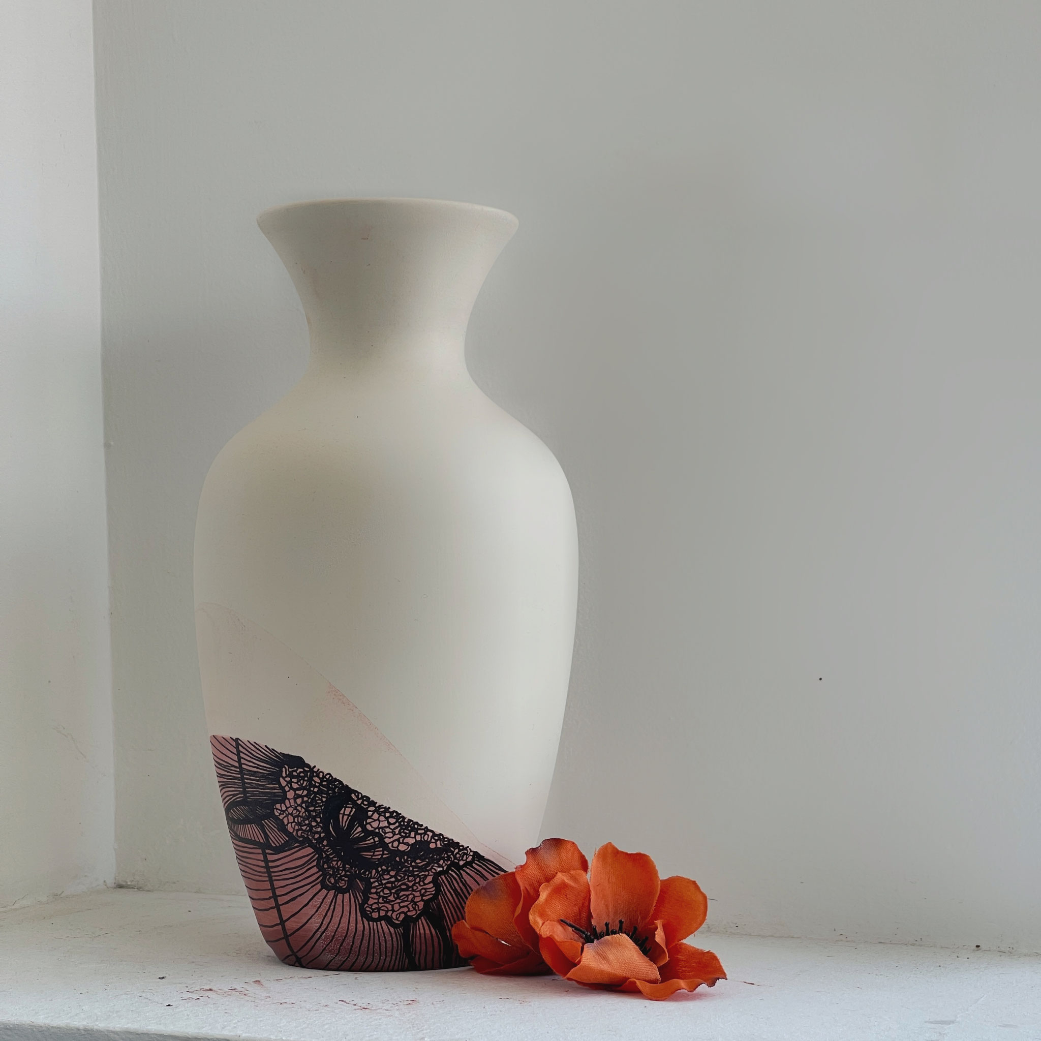 custode rosso 002 h 25 cm