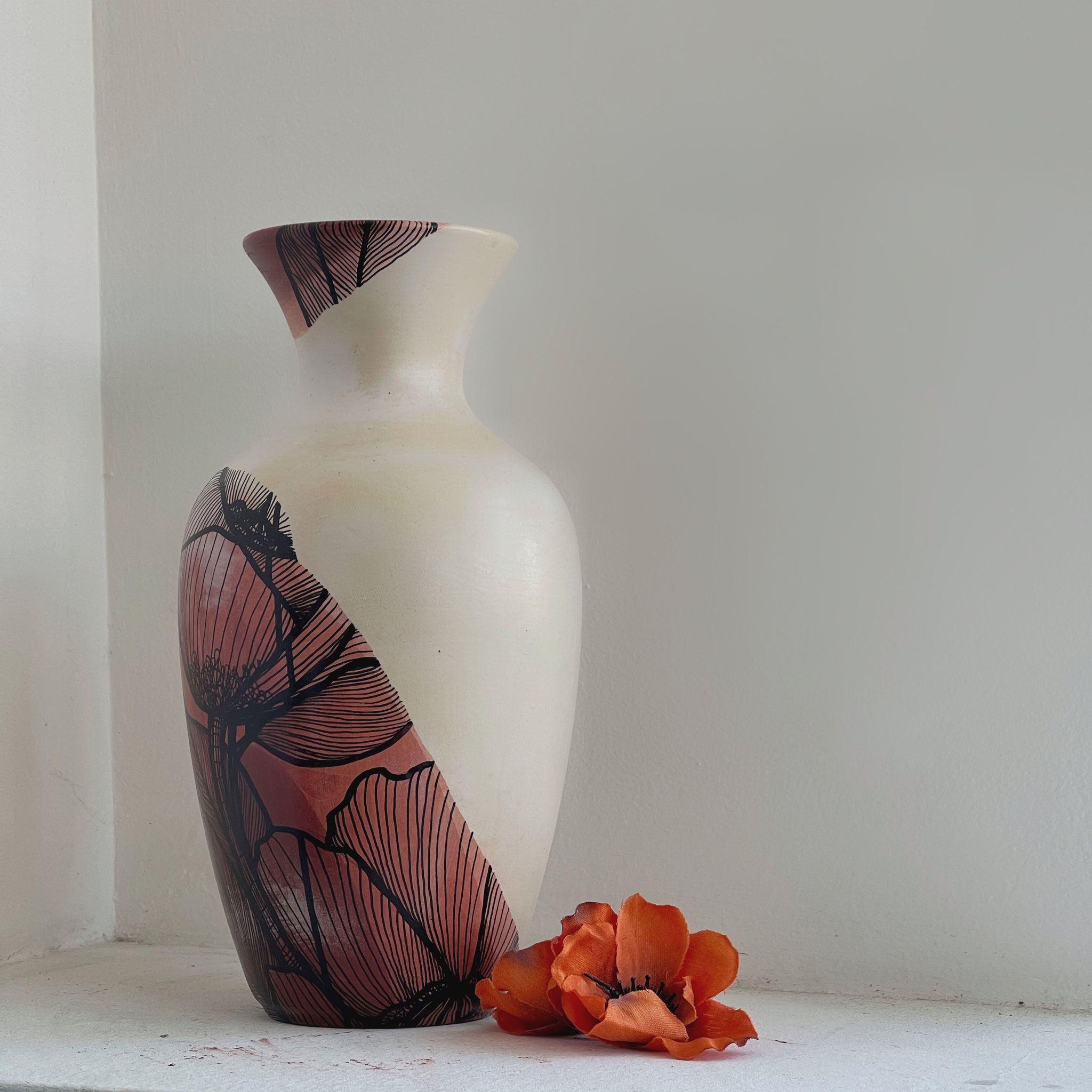 custode rosso 004 h 25 cm