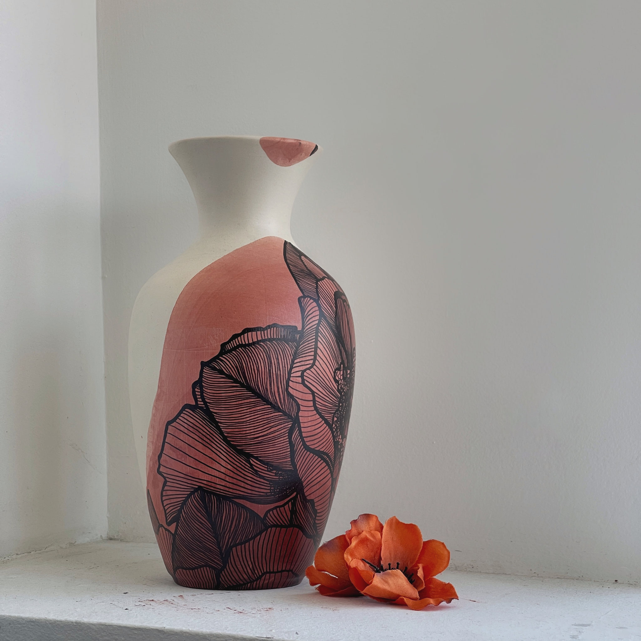custode rosso 006 h 25 cm