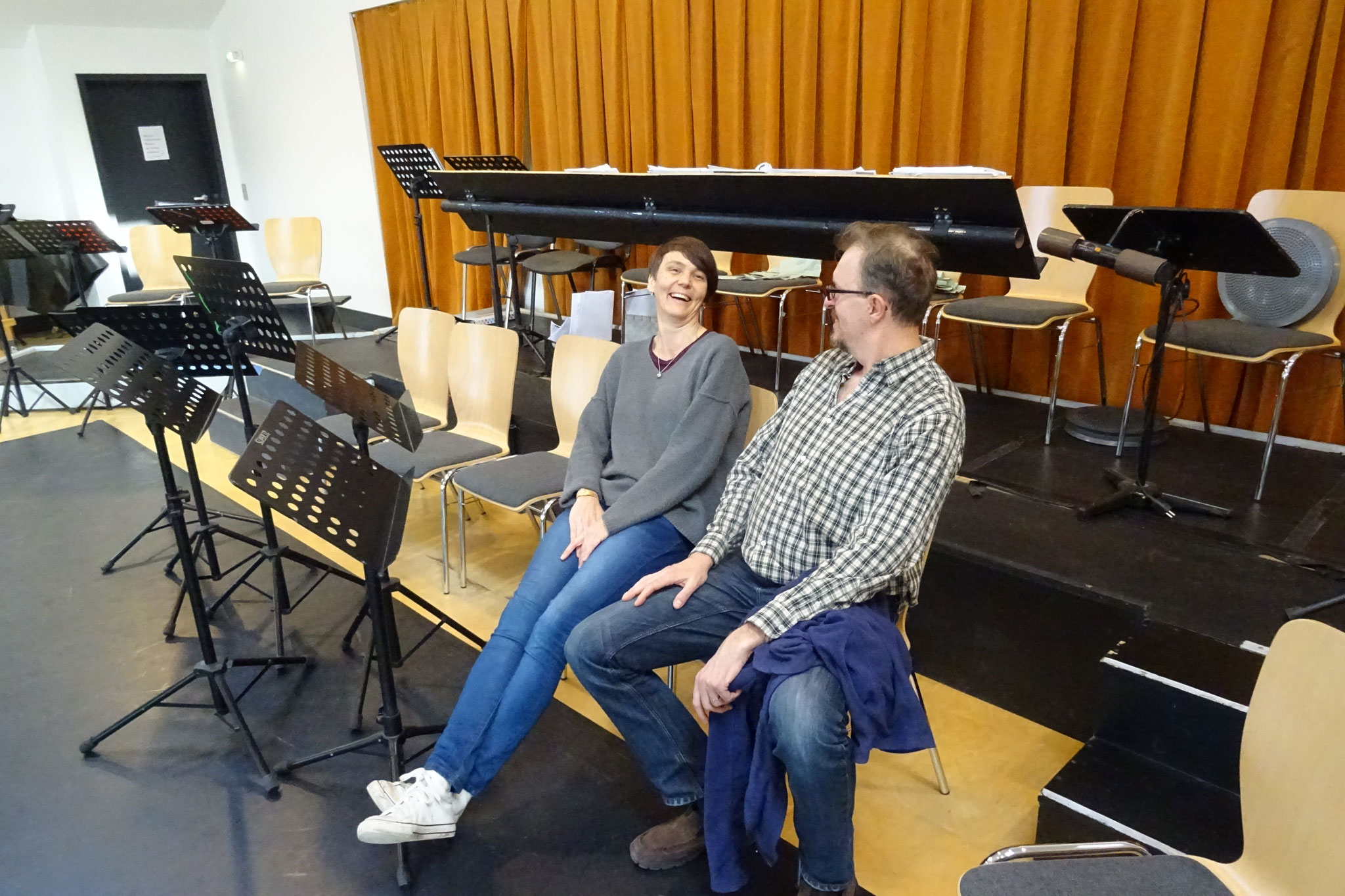 nach der Probe mit David Grant