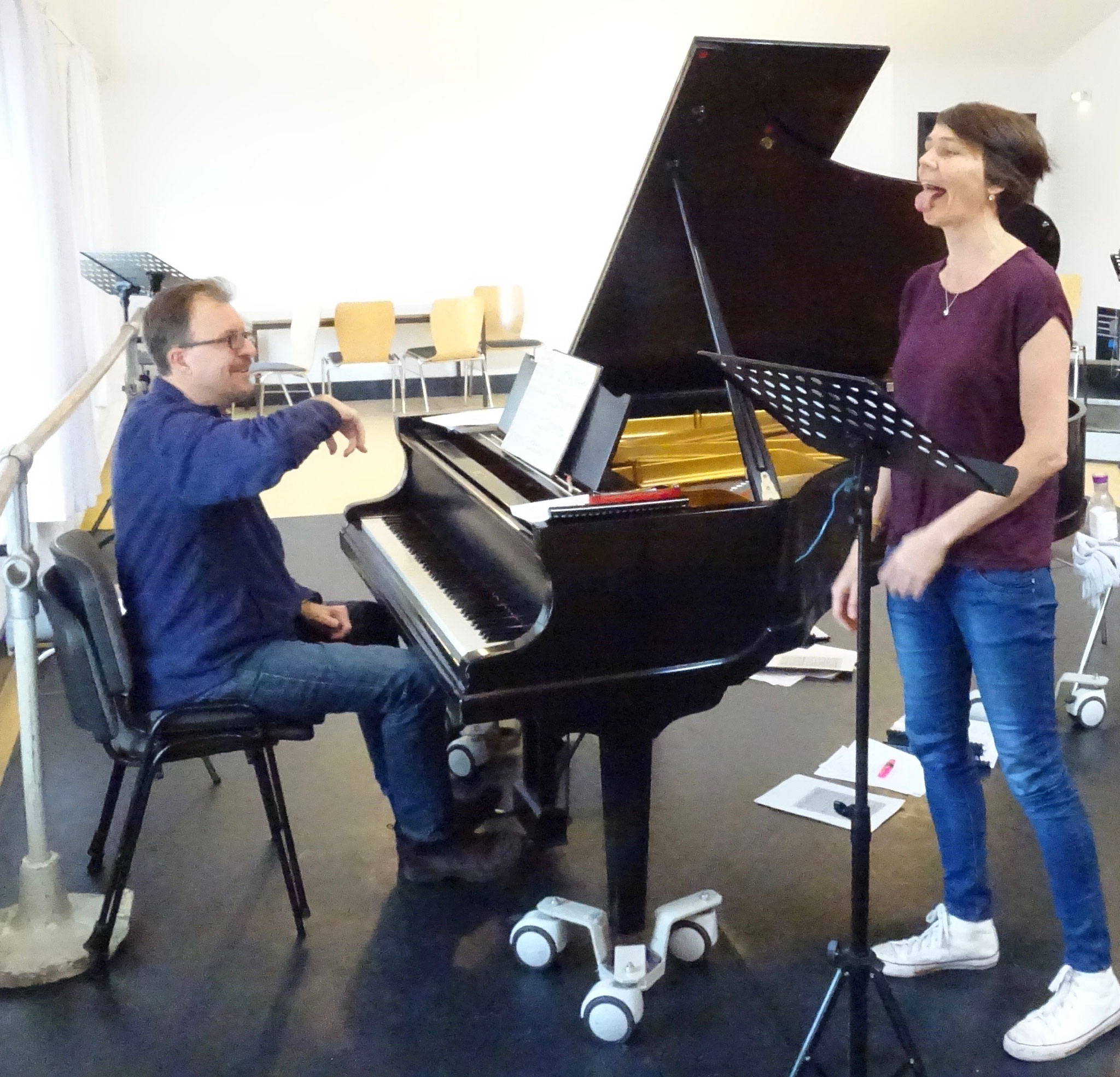 beim proben mit David Grant