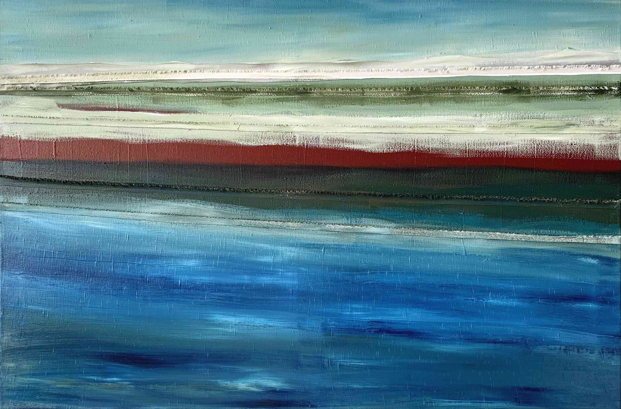 Monika Humm Indian Summer 17, 2023, Ölmalerei auf Leinwand, 100x150x3cm