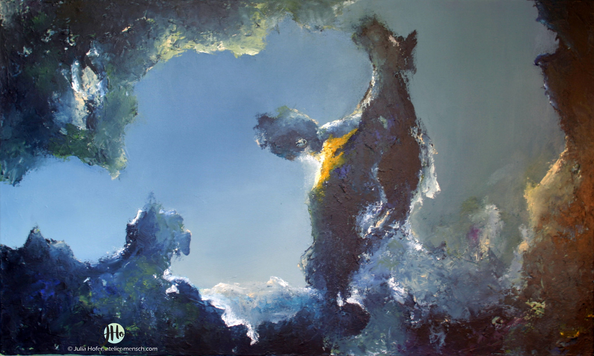 "durchbruch"  2015  Acryl auf Leinwand  100 x 60   