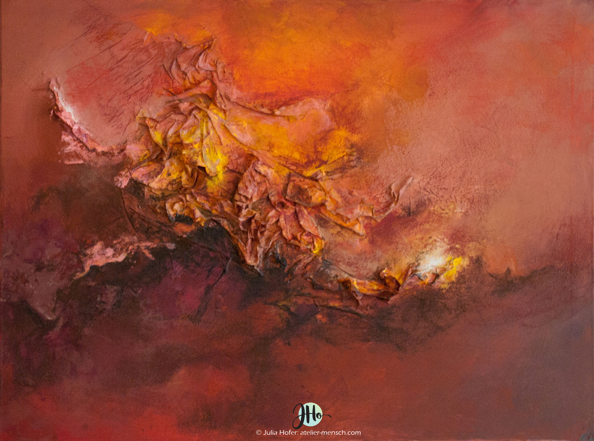"bergkamm"  2018  Acryl und Pastellkreide auf Leinwand  80 x 60