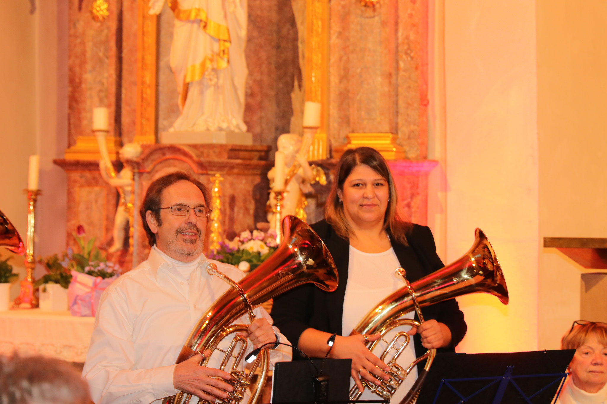 Berthold Huber und Nadine Fitzon als Solisten bei "Träumende Trompeten".