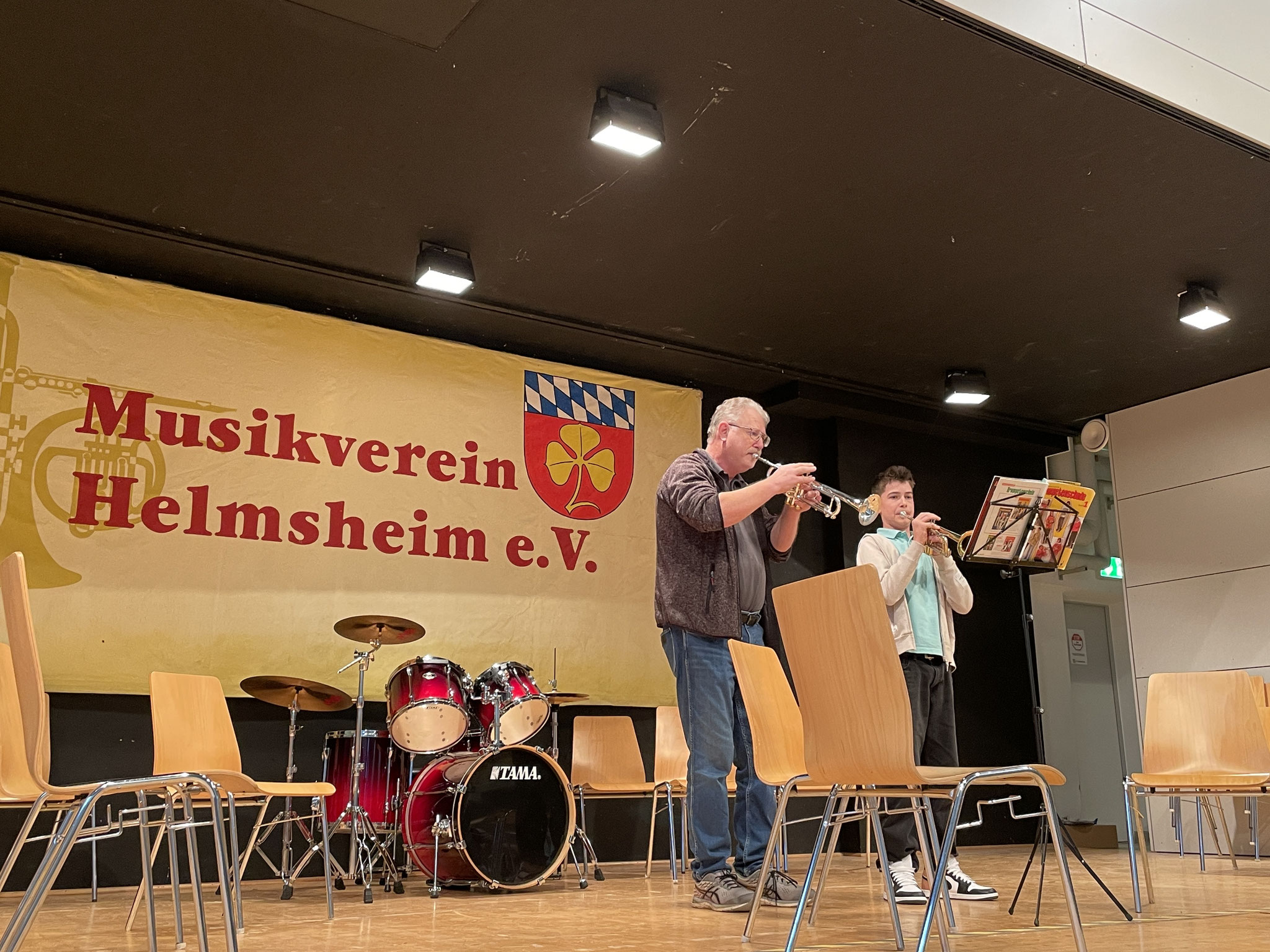 Auftritt unseres musikalischen Nachwuchs (Foto: F. Huber)