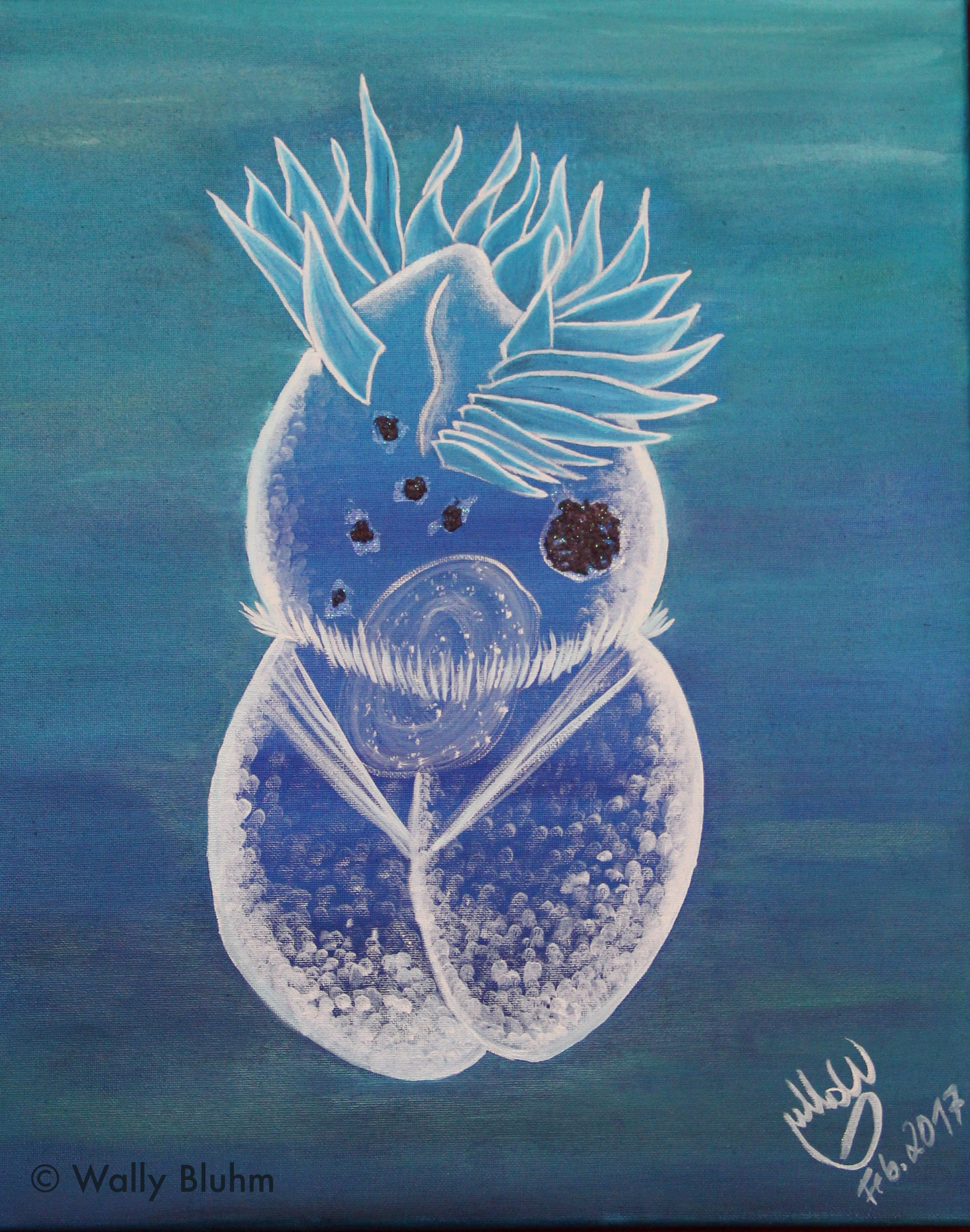 Zooplankton - Ciliate (2017) - 40 x 50 cm, oil on canvas