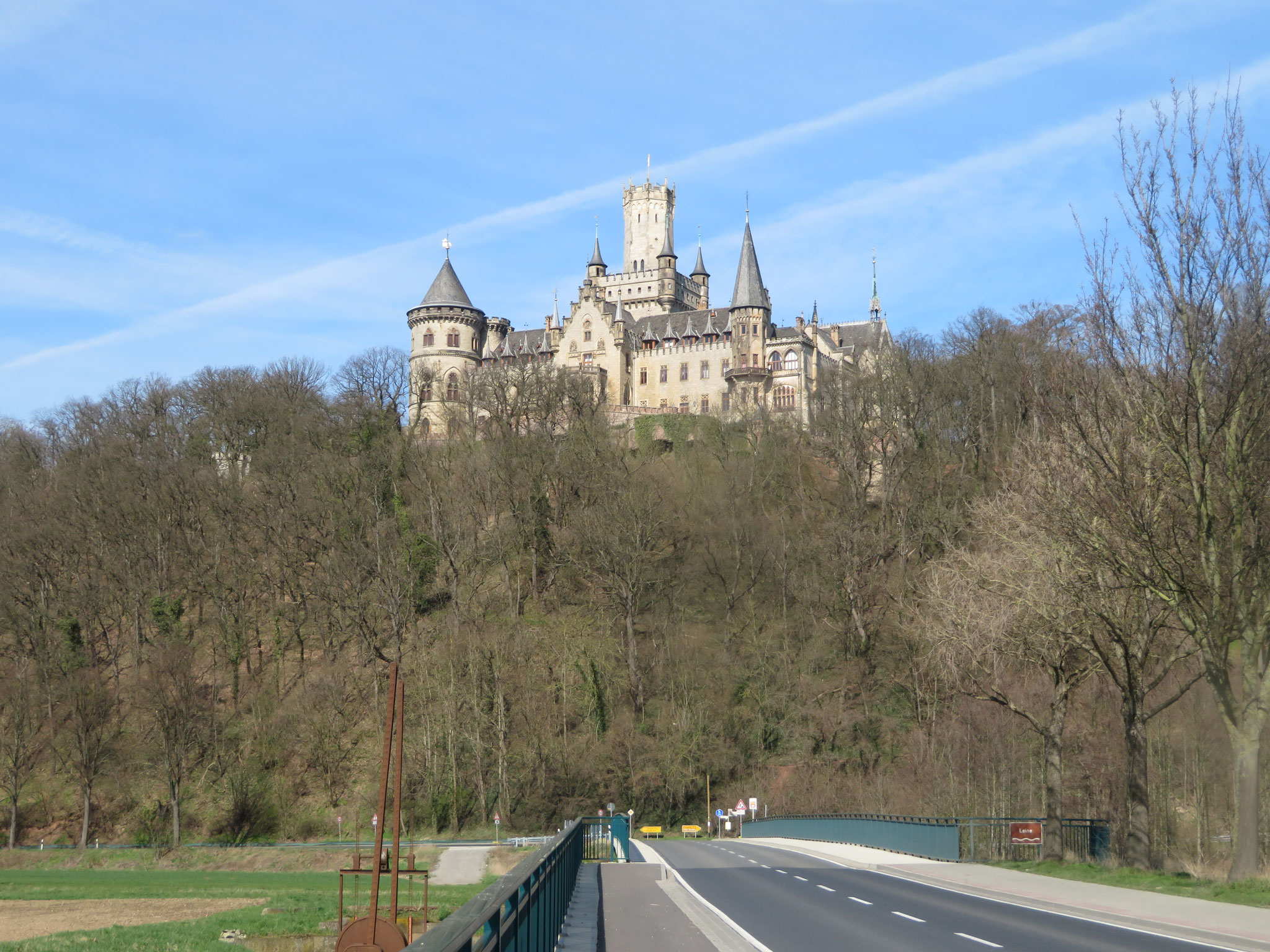 Blick auf das Schloss Marienburg 