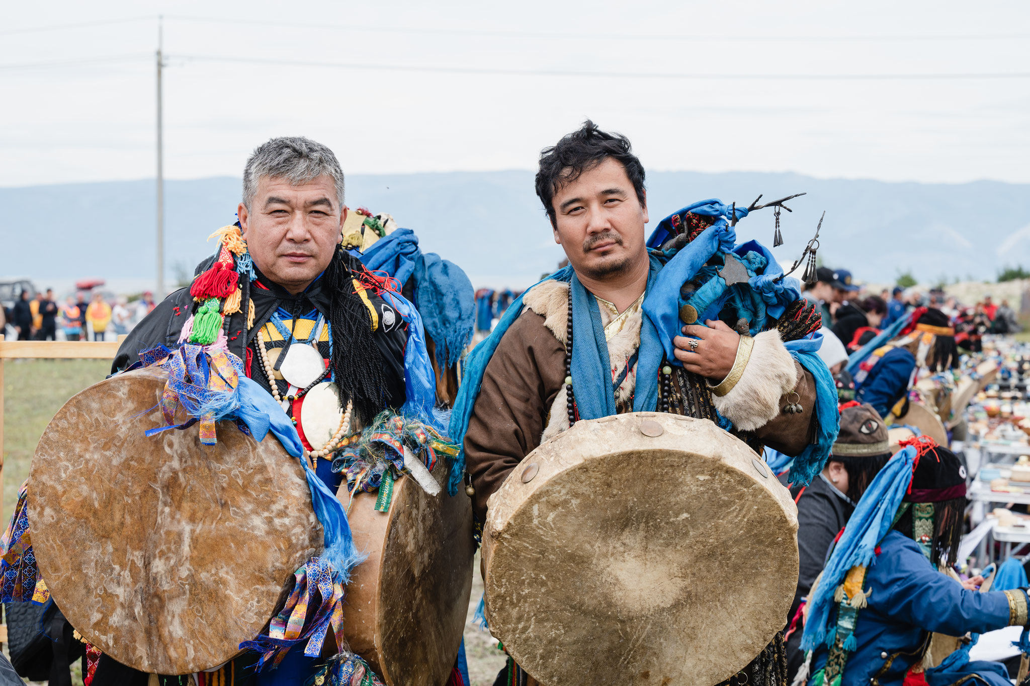 Mongolian Shamans Wanja ? and Selem Zorigt