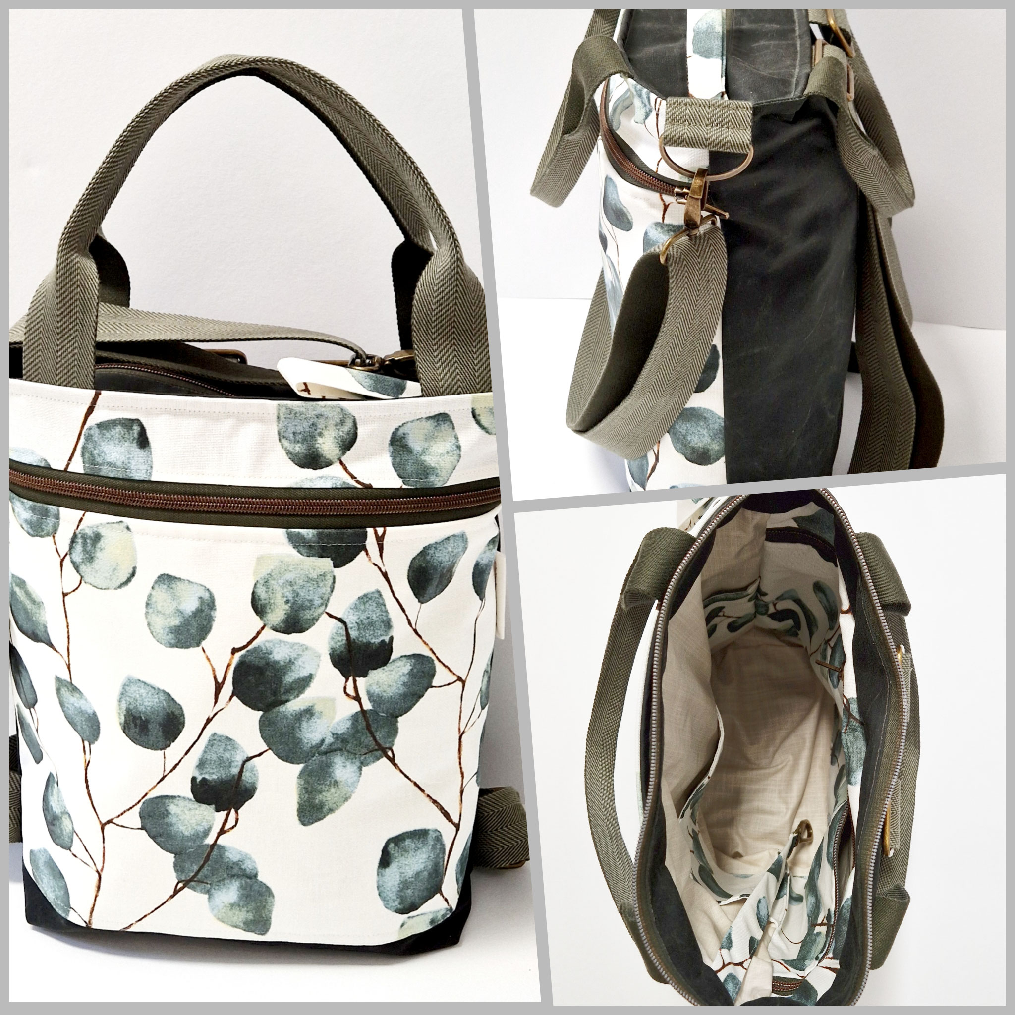 3in1 Bag Oilskin / Eukalyptus