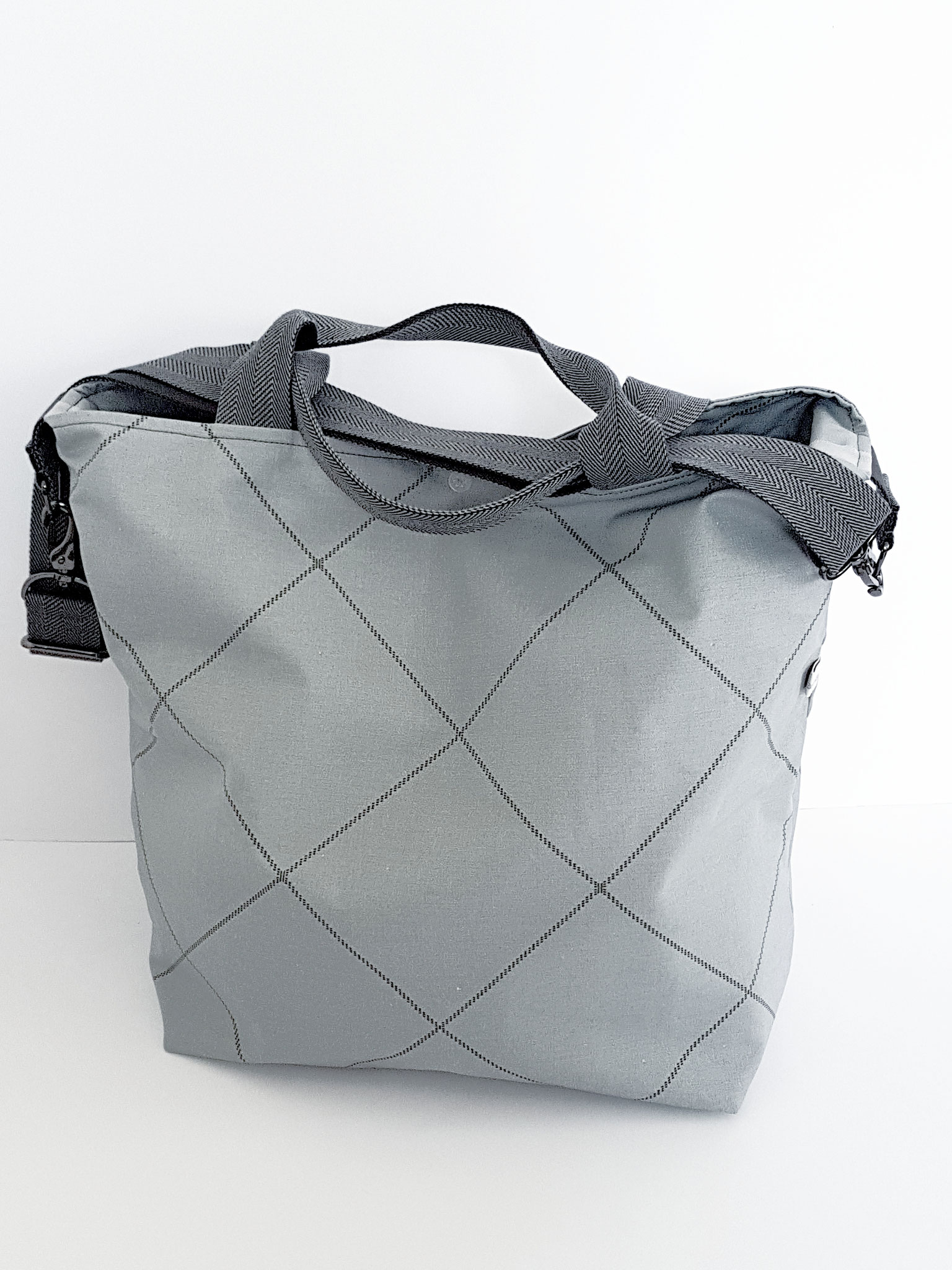 Shopper, grau-schwarz, verkauft