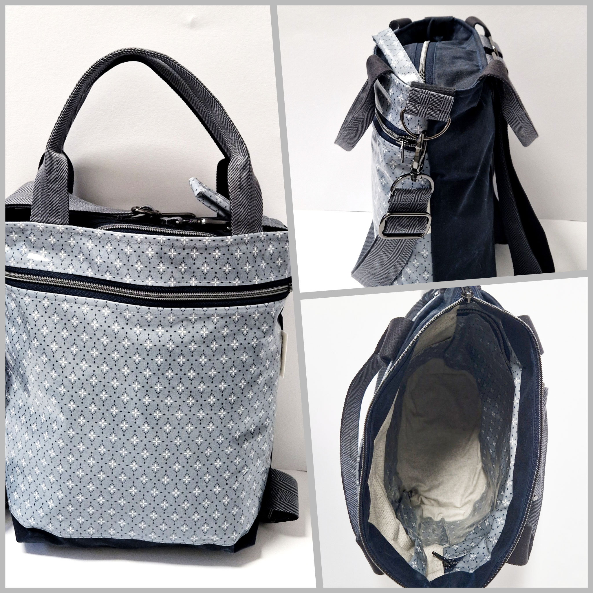 3in1 Bag M Oilskin / Wachstuch