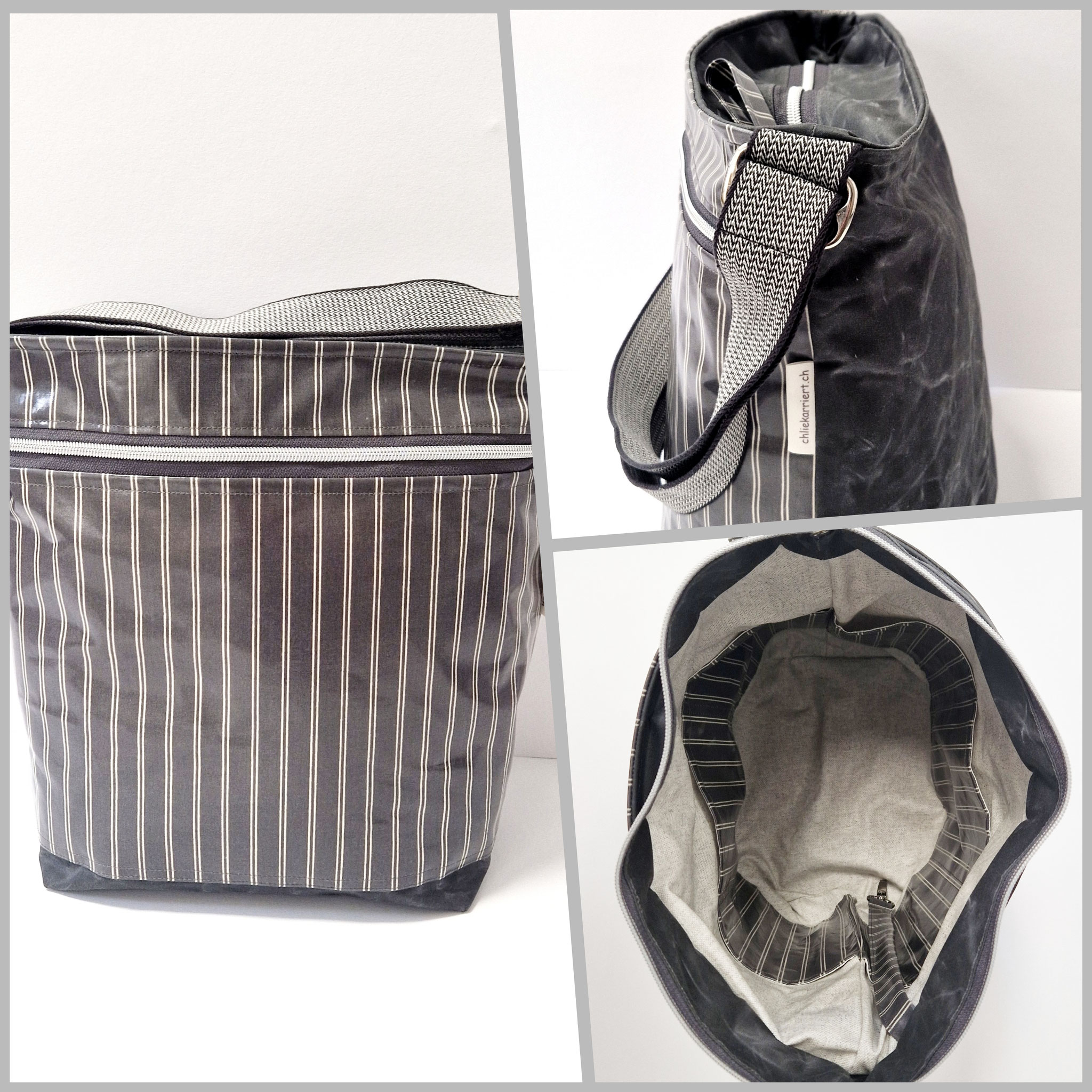 Tasche gross Oilskin / Wachstuch