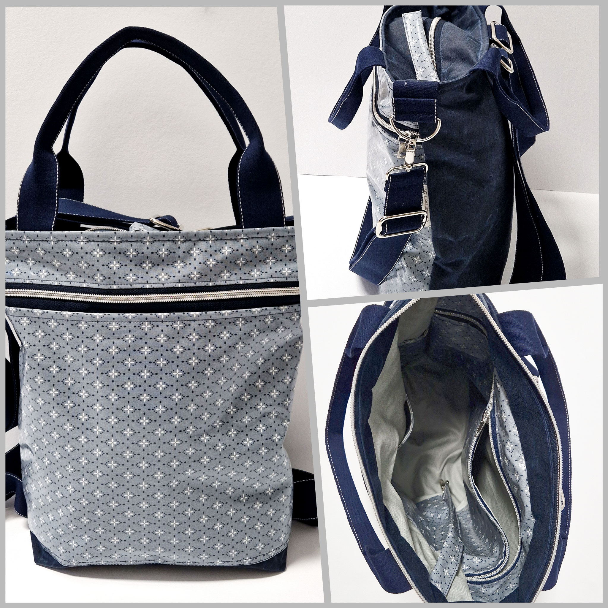 3in1 Bag Oilskin / Yasmin dusty-blue