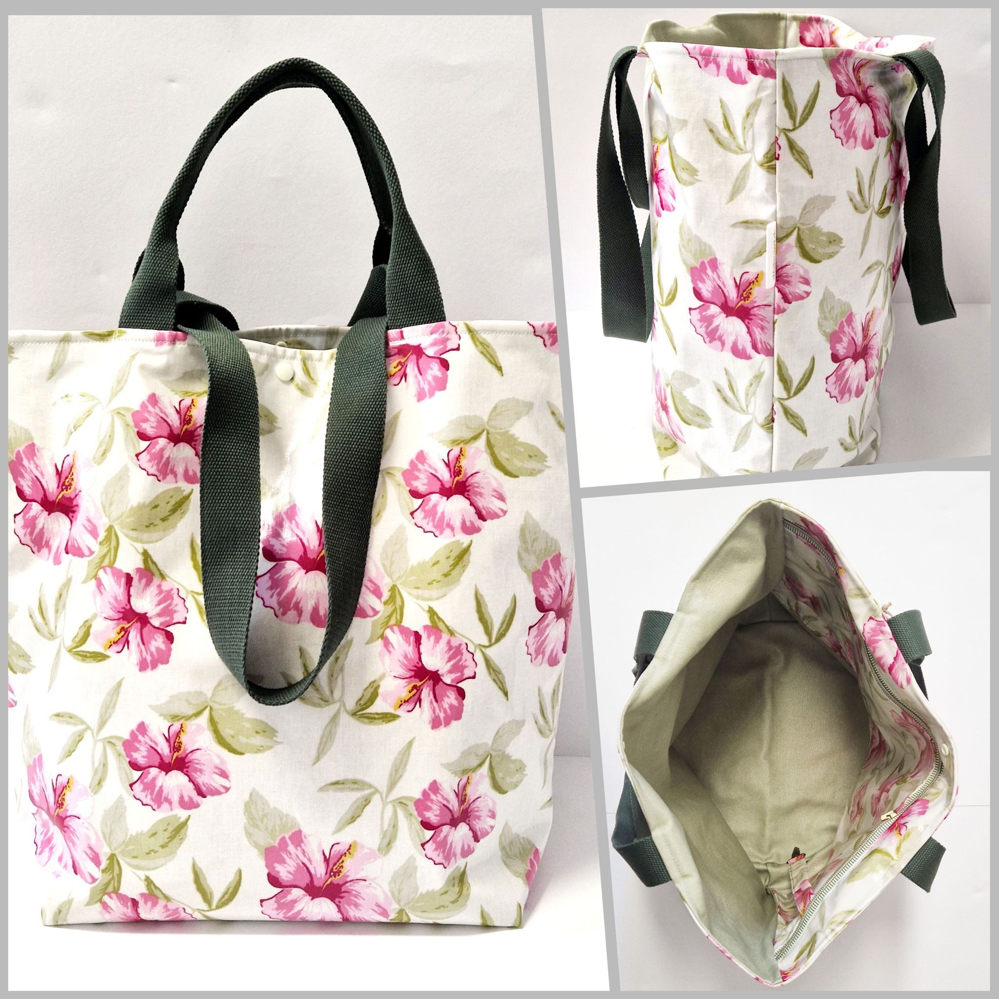 Shopper / Einkaufstasche Hibiskus