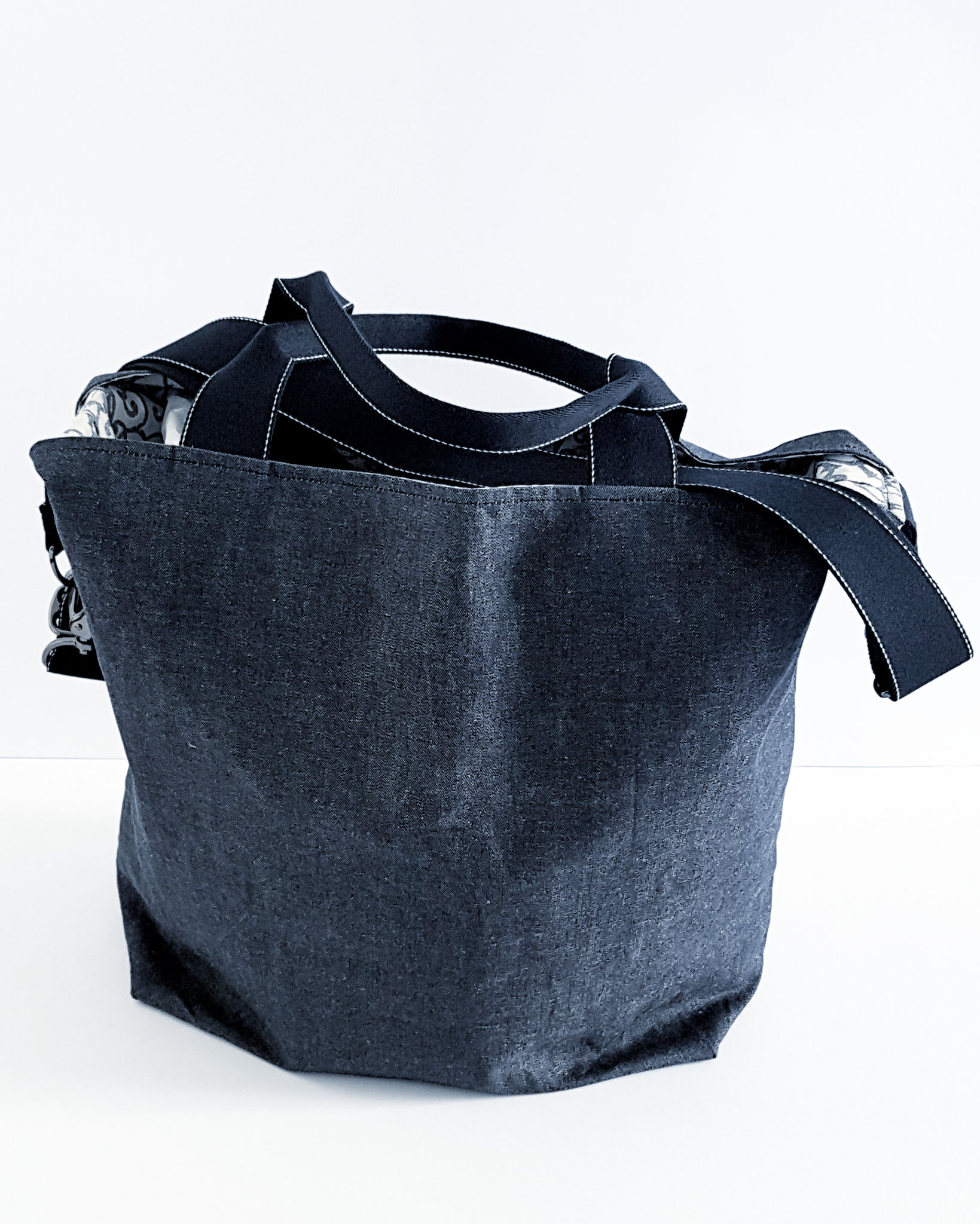 Shopper, trockener Oilskin Jeans, verkauft