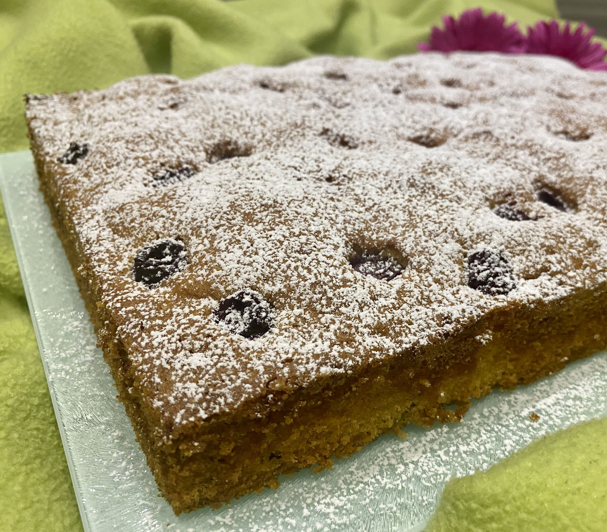 Saftiger Kirsch-Zitronenkuchen vom Blech - TheEssigs