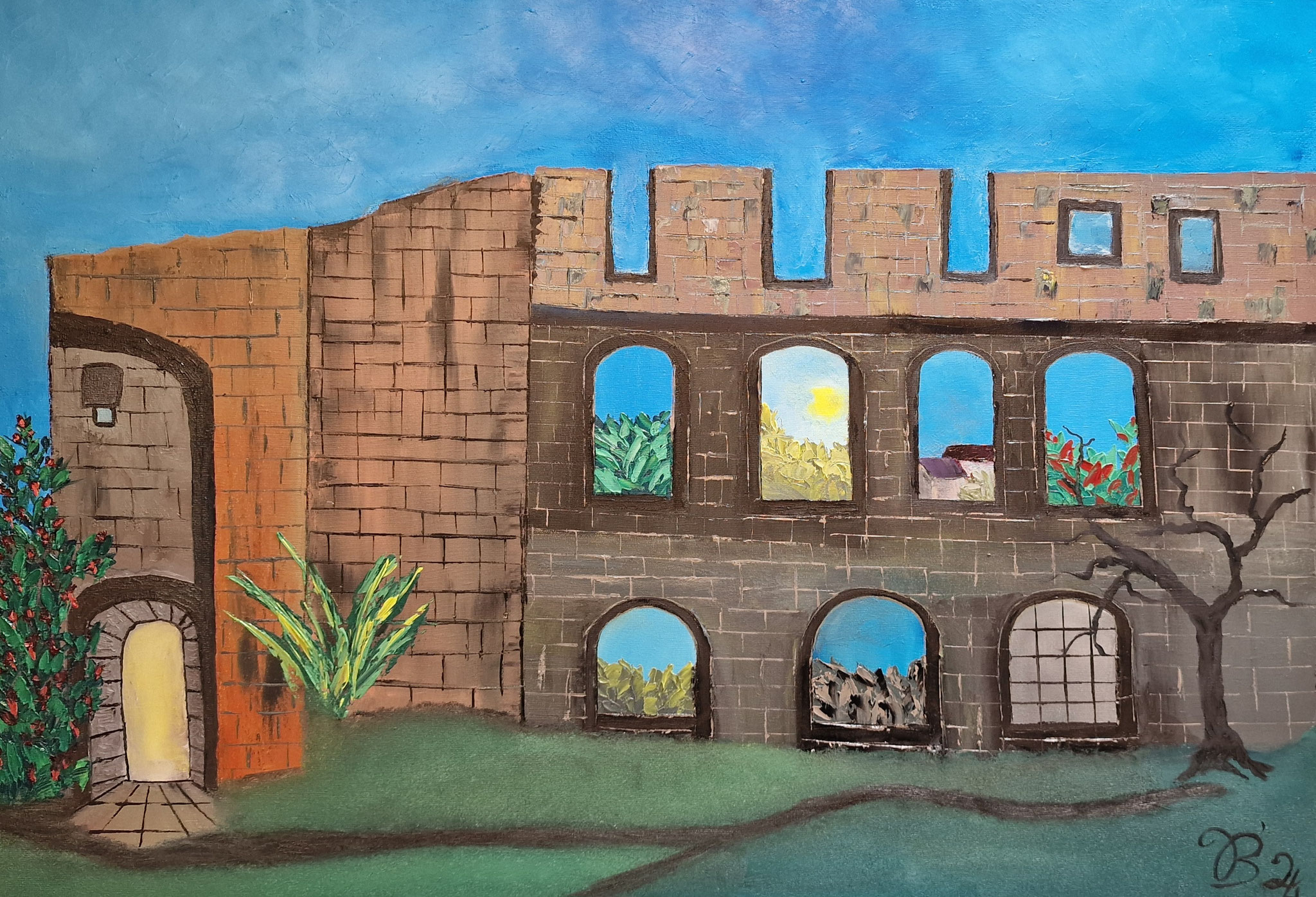 (151)     Burg Lichtenberg     70 cm x 50 cm