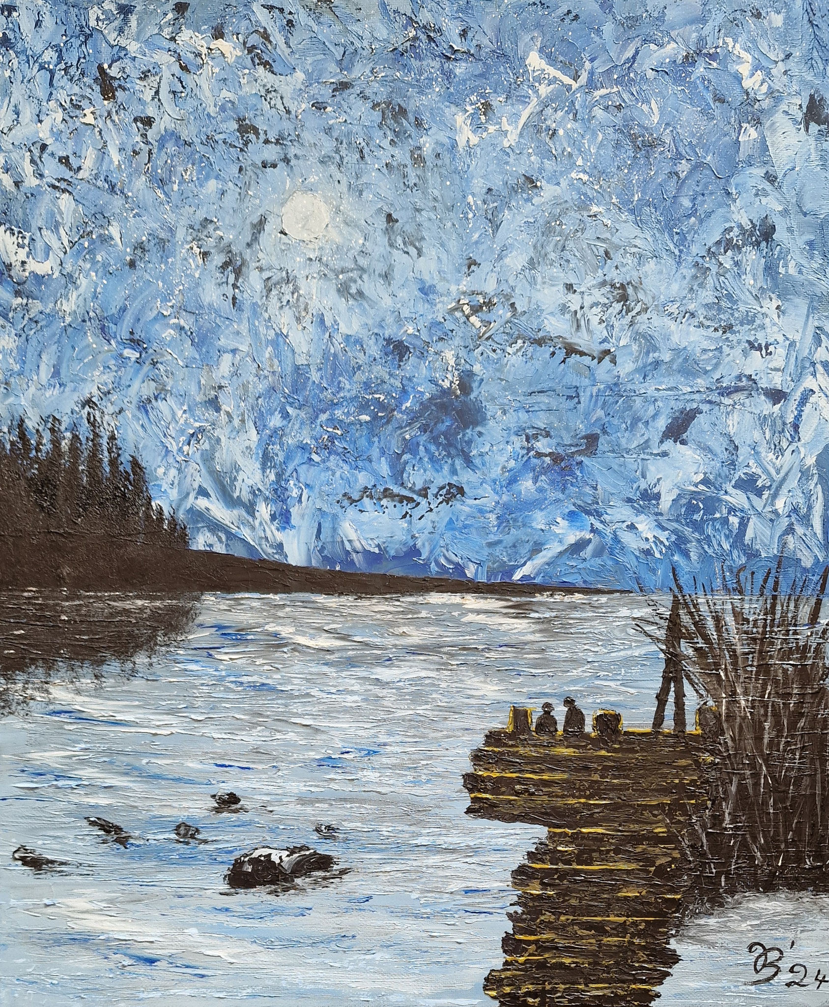 (160)     Freundschaft     40 cm x 40 cm