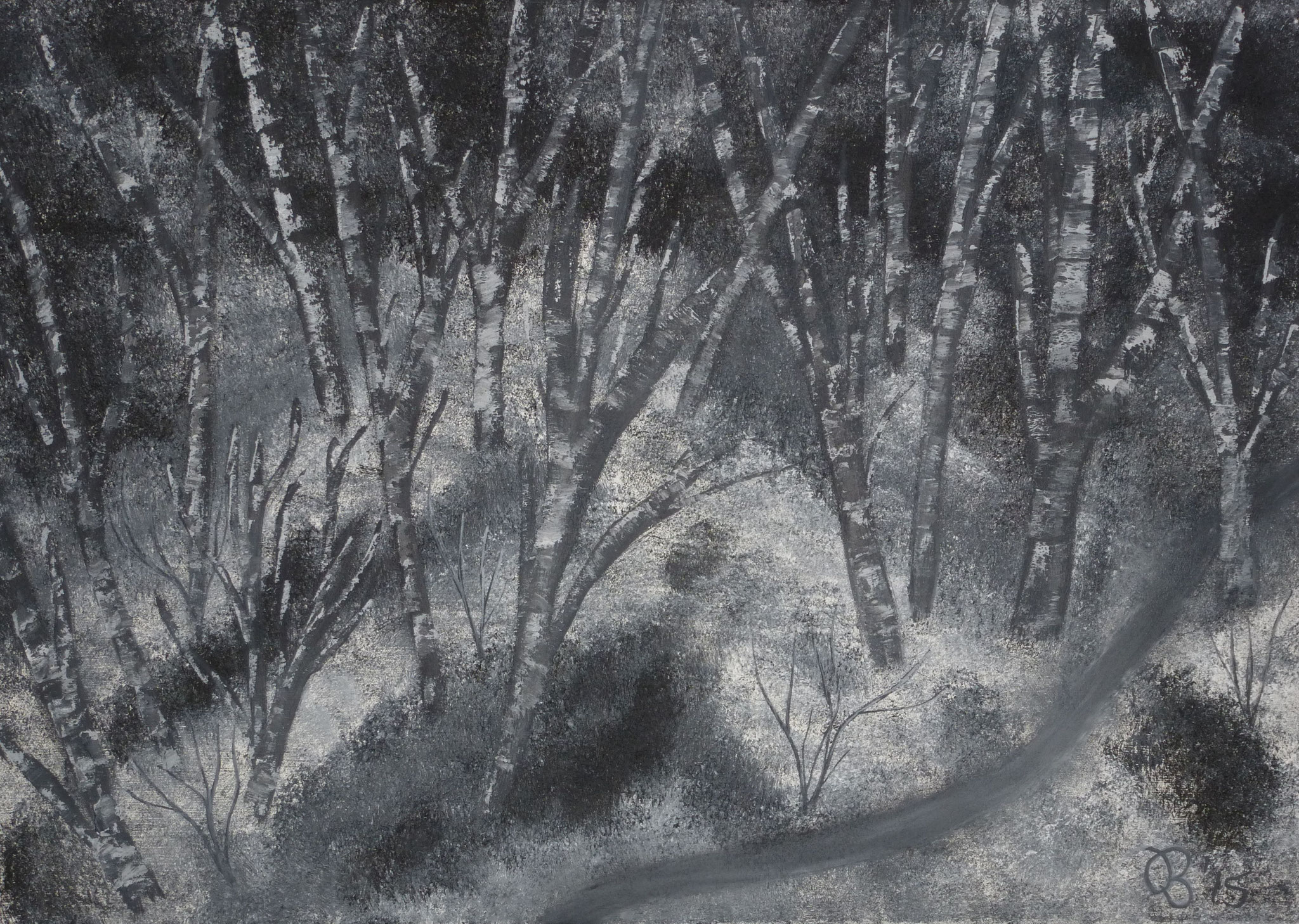 (85)     Birkenwald in Finnland     70 cm x 50 cm