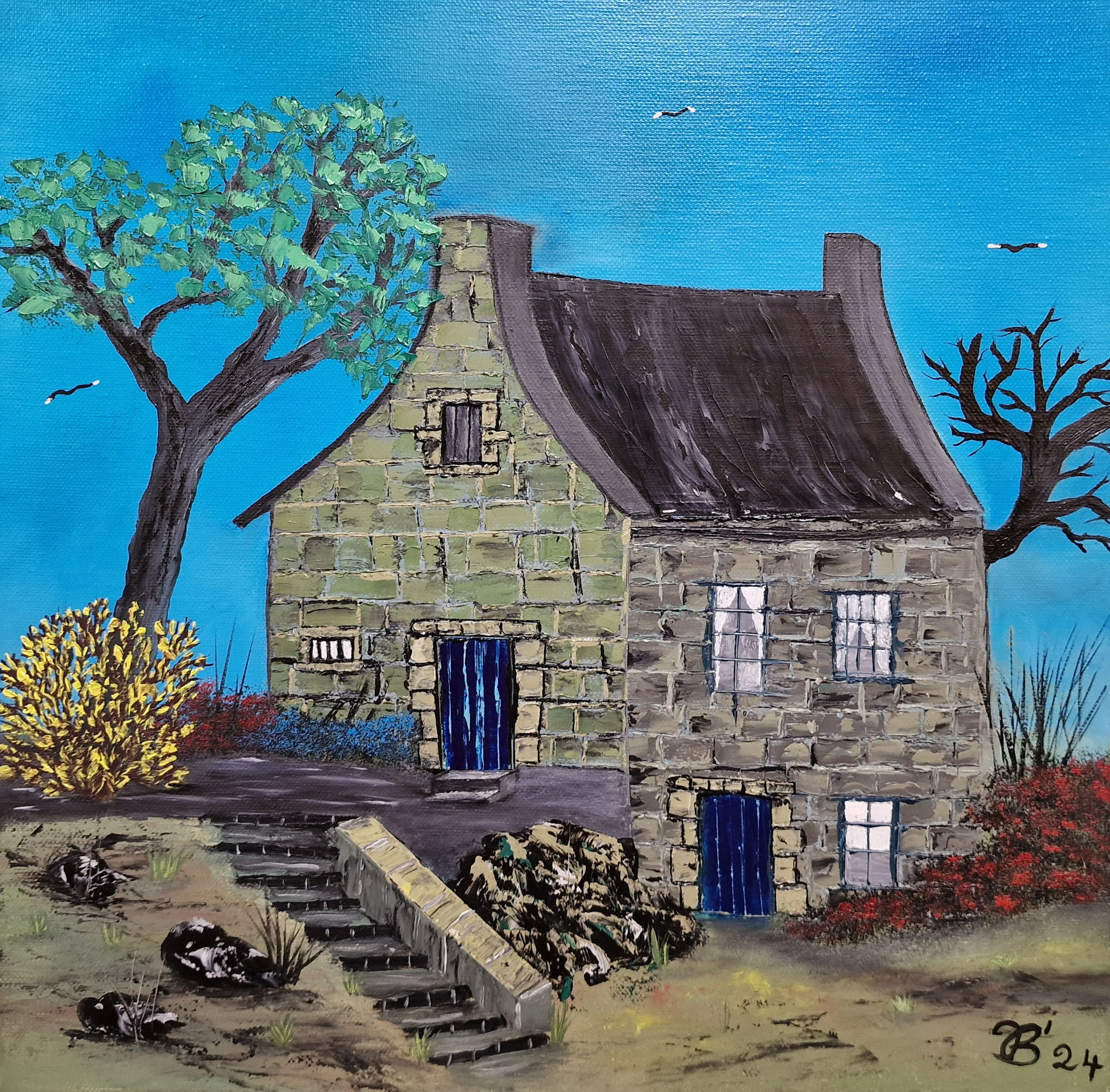 (146)     Frühlingsboten     40 cm x 40 cm