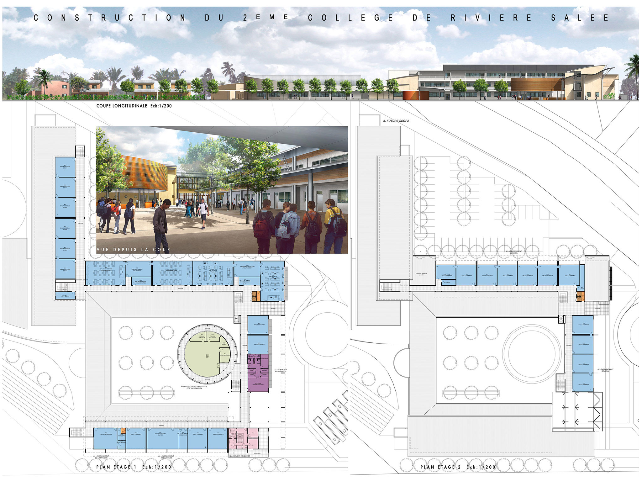 Collège Rivière Salée II Rivière Salée (97) ATELIER KHELIF architecte dplg
