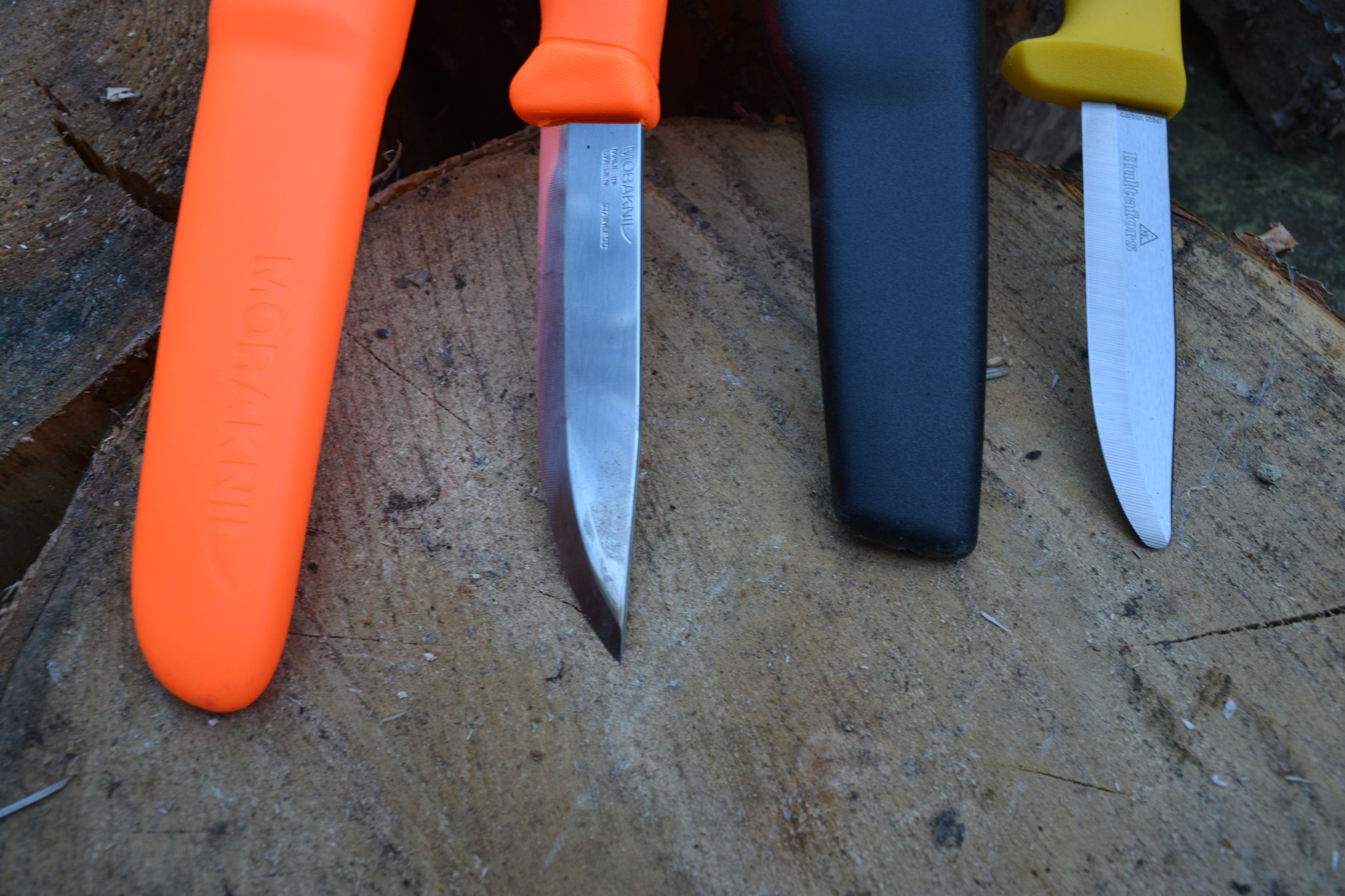 Bushcraft Knives - Pointed and a Safety Knife with rounded tip