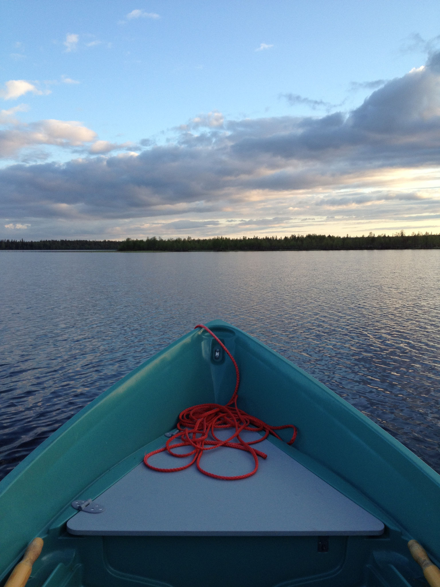 In summer, we like fishing...