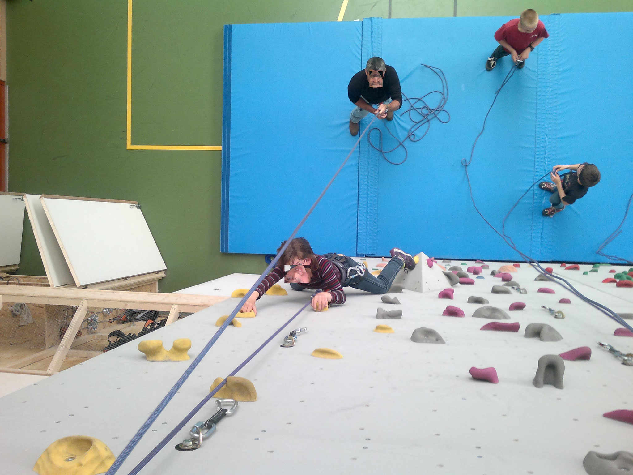 Le mur d'escalade d'en haut!