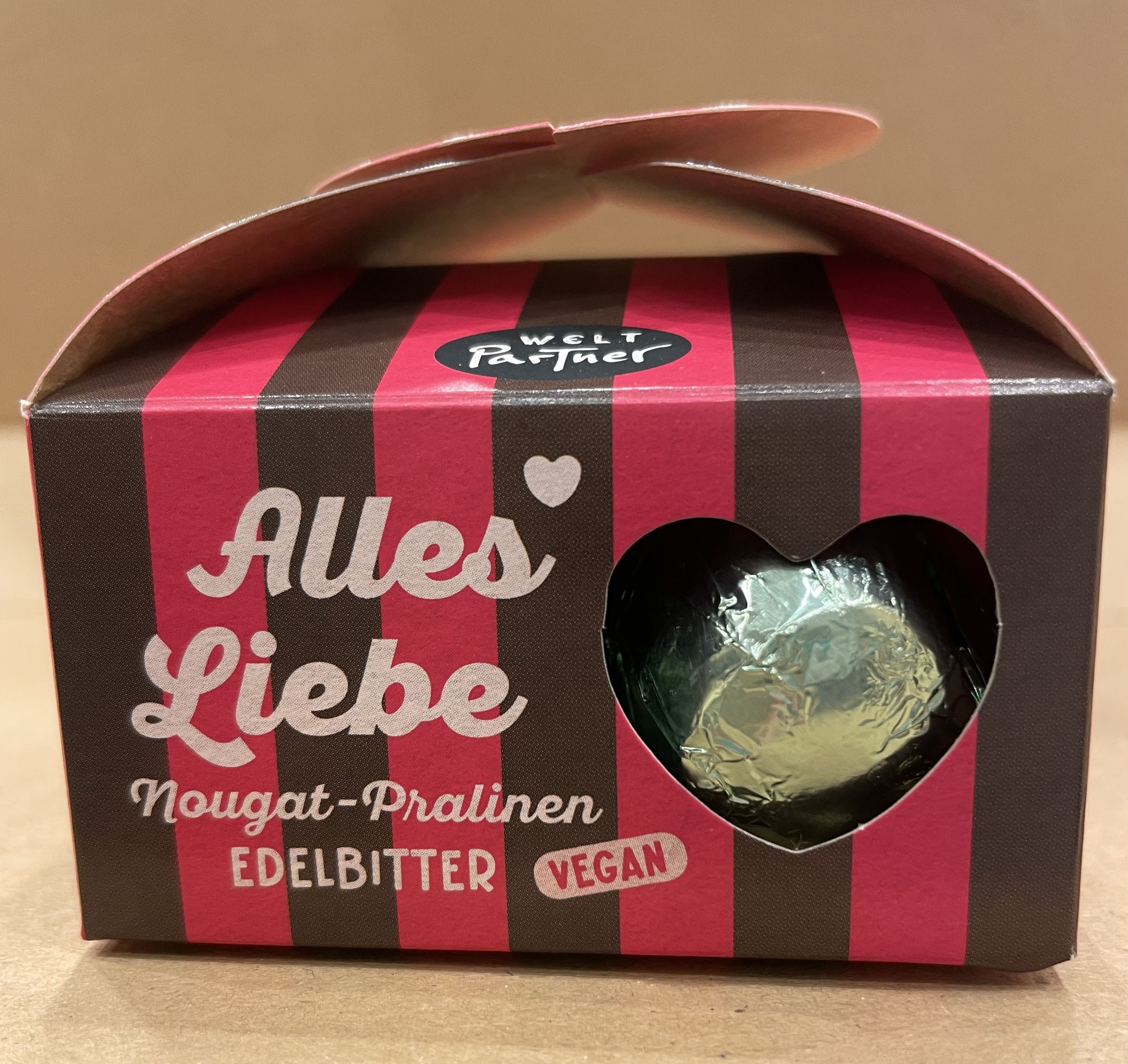 Nougat-Pralinen Edelbitter, vegan