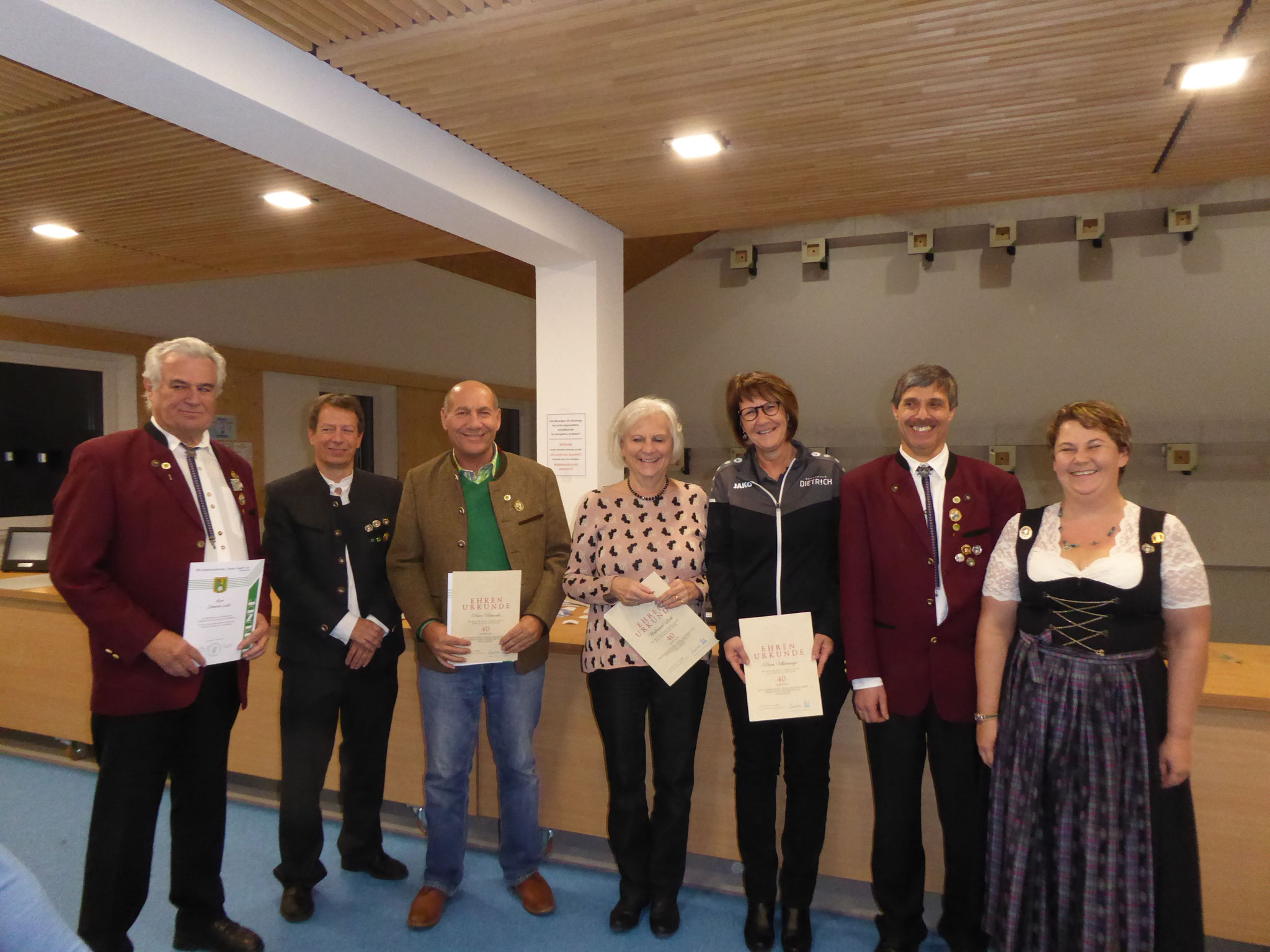 40 Jahre Mitgliedschaft beim BSSB und Schützenverein Ehrenzeichen in Silber