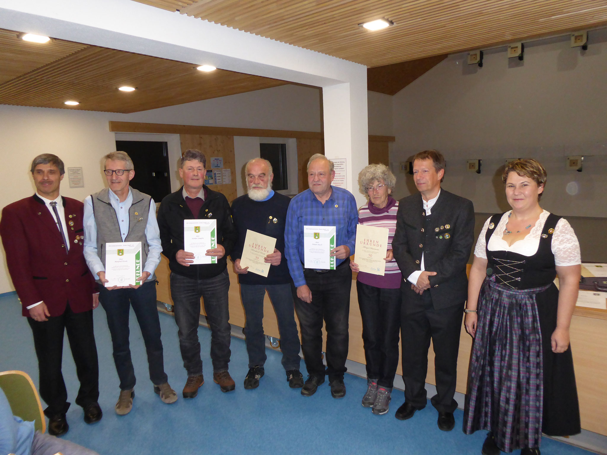 50 Jahre Mitgliedschaft beim BSSB und Schützenverein Ehrenzeichen in Silber