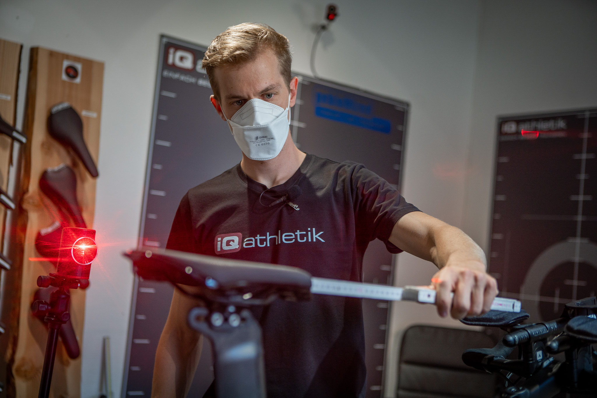 Bestimmen der optimalen Sitzposition auf dem Fahrrad (Foto: Nils Thies)