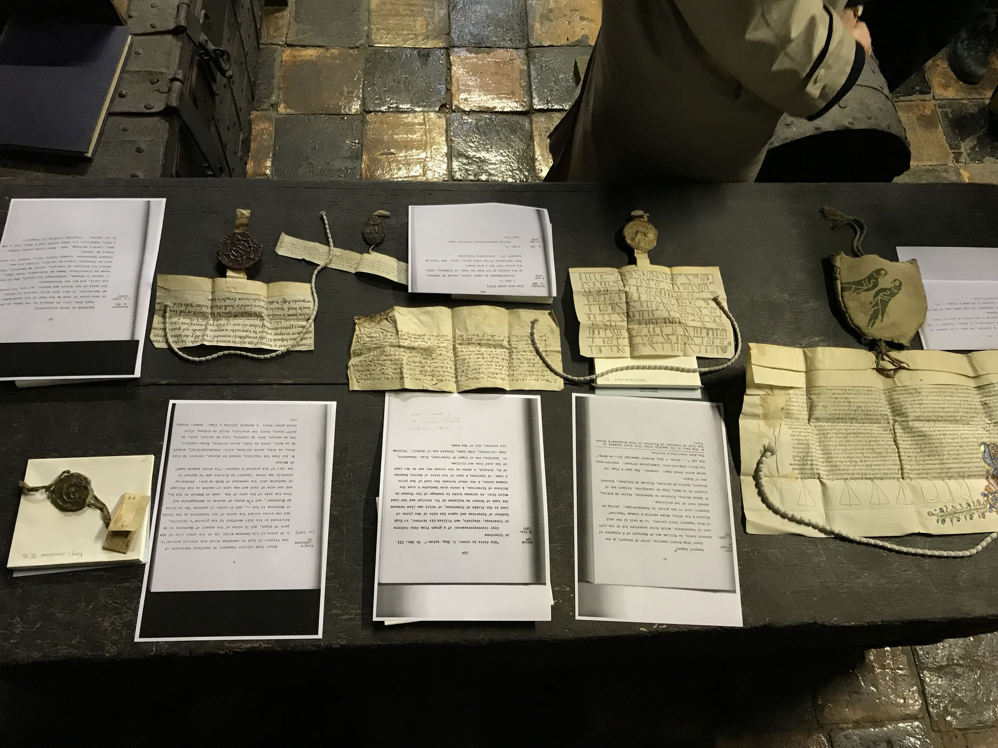Archive documents in the monument tower