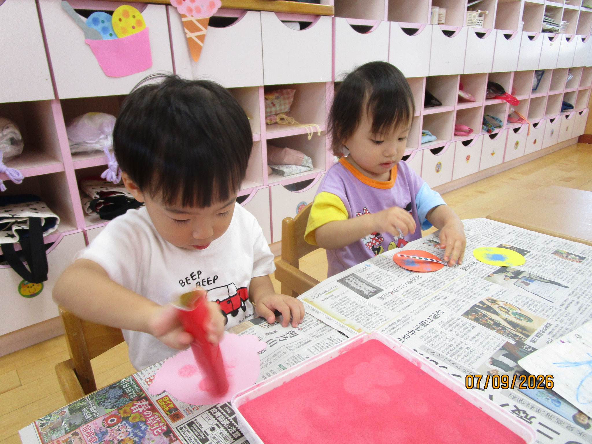 7月8日　アイスクリームの製作をしました。