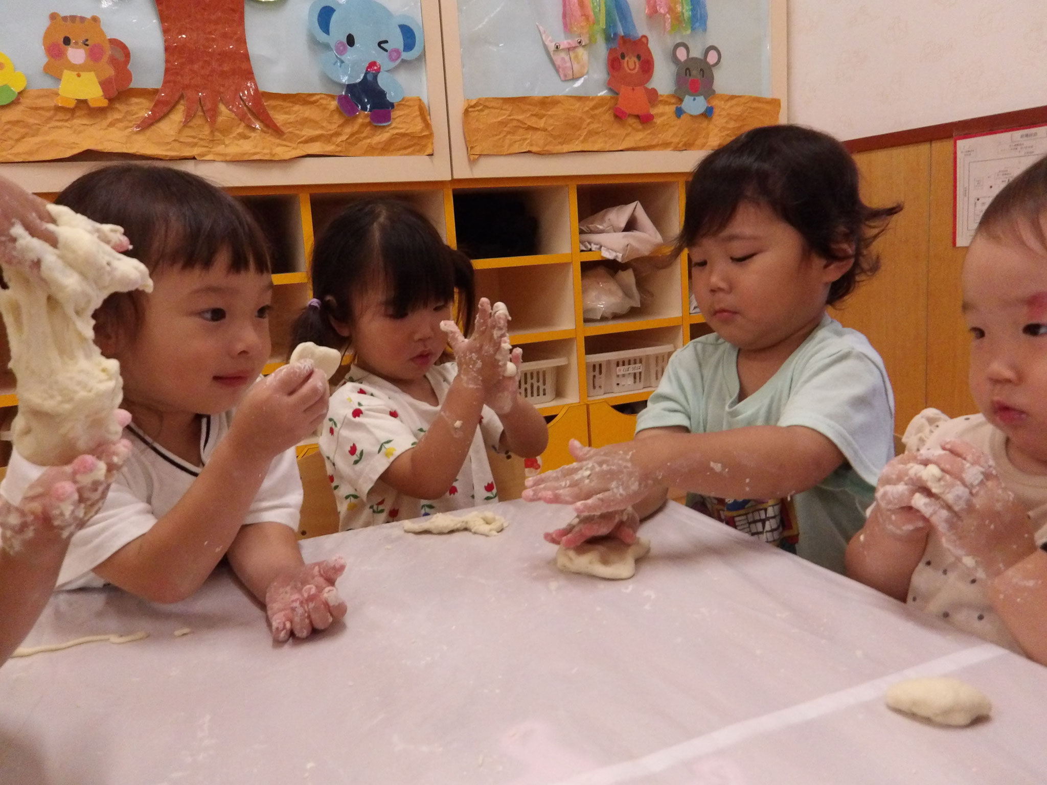 7月7日　うさぎ組のパン工場。