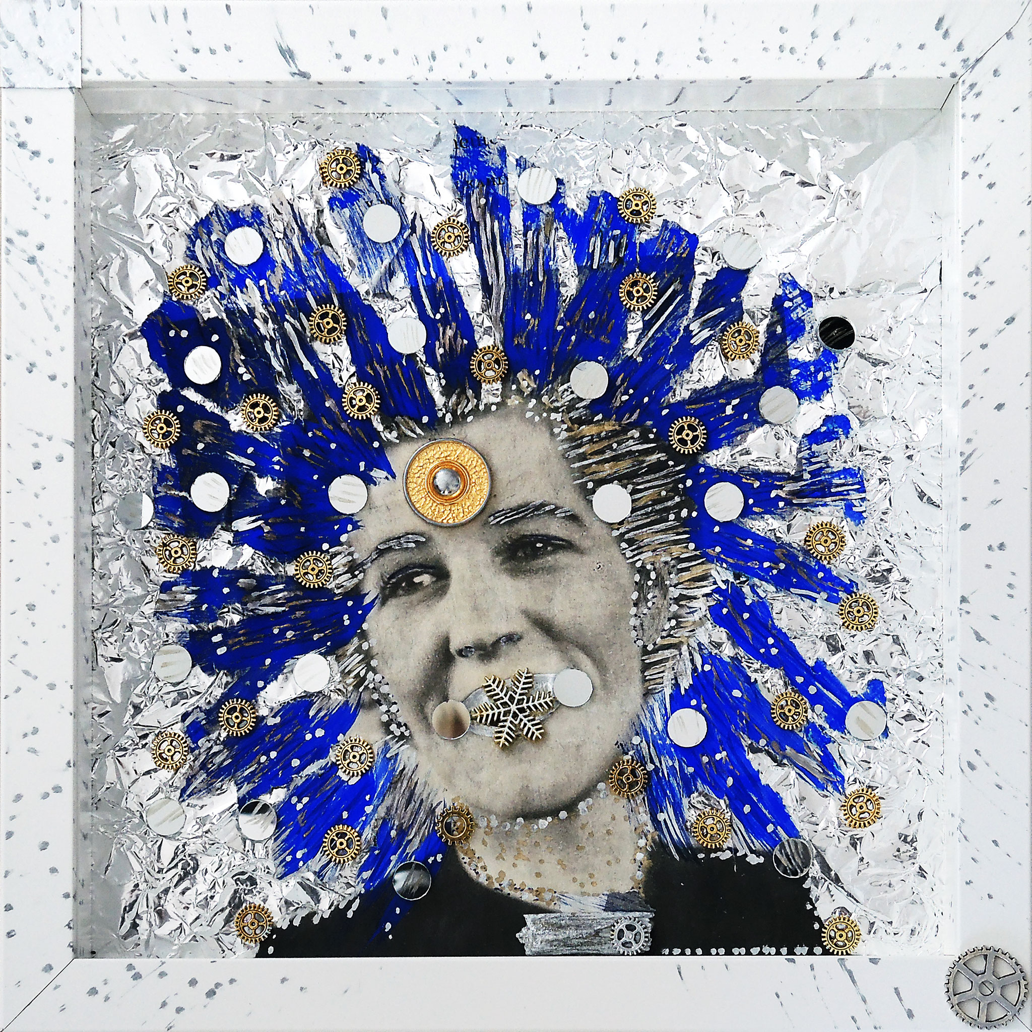 Lady Blue GAGA   (25x25x4,5 cm)