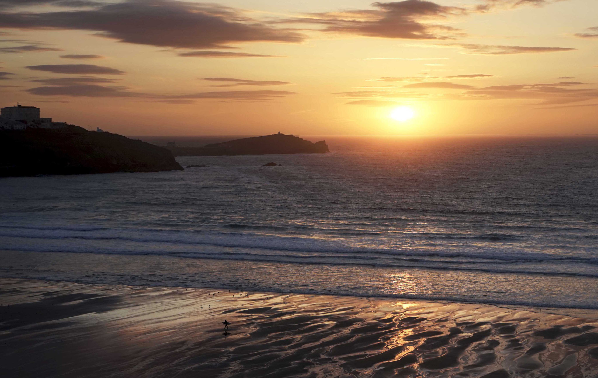 The sun setting in my home town of Newquay. First outing with my Sony A7. June 2016
