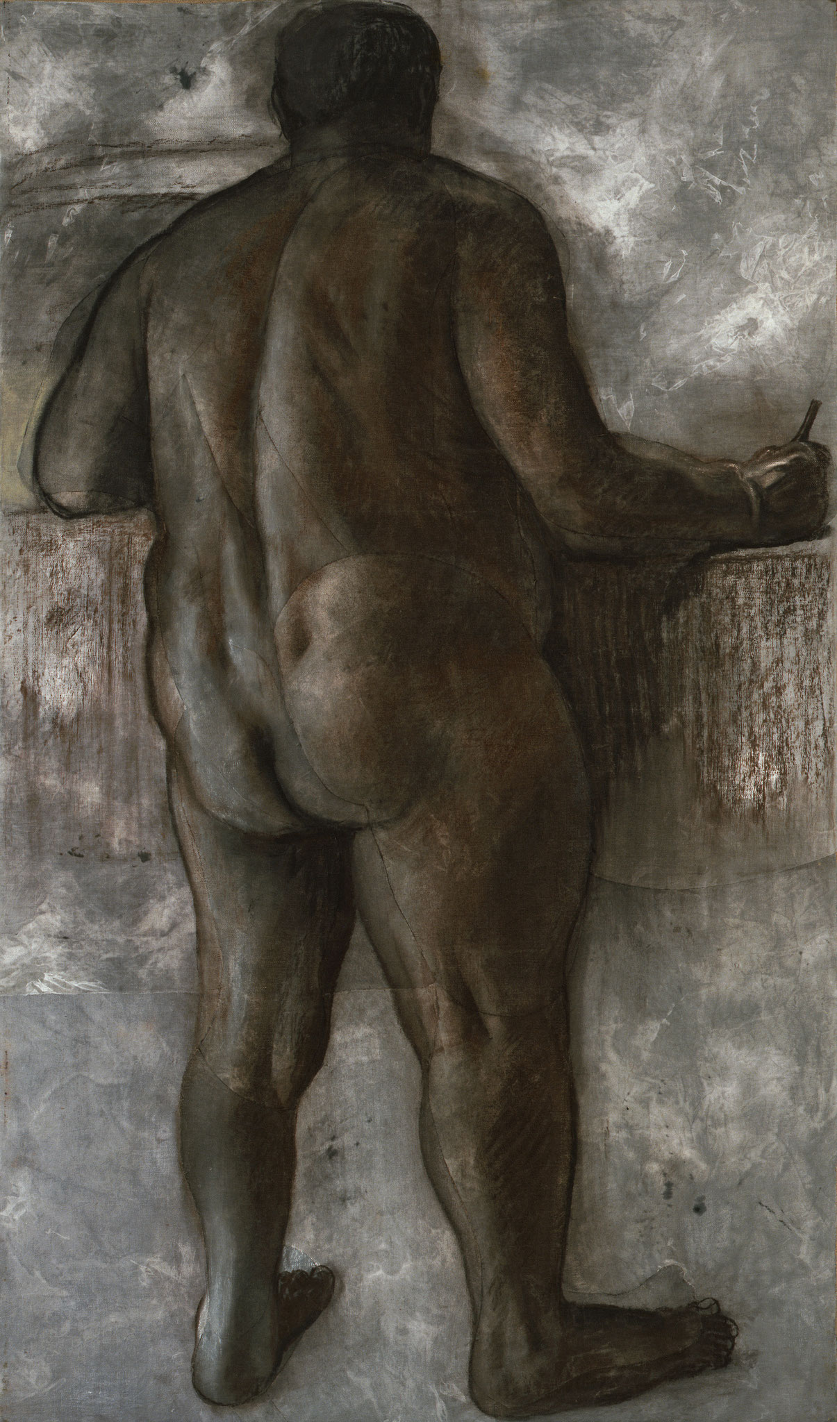 2000. 189 x 111 cm. Fusain et pastel sur lès de toile marouflés sur toile.