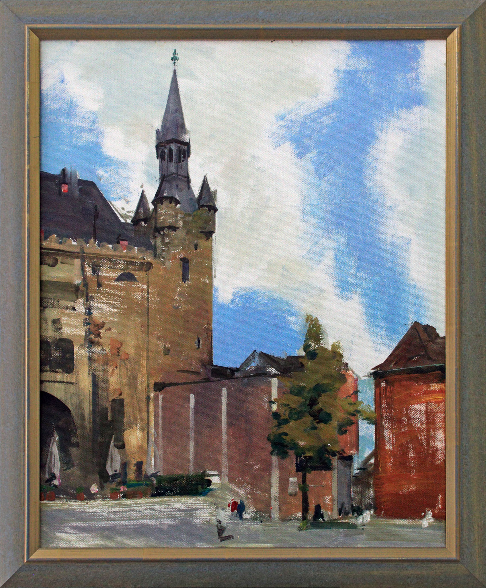 "Aachen - Rathaus", 40 cm x 50 cm