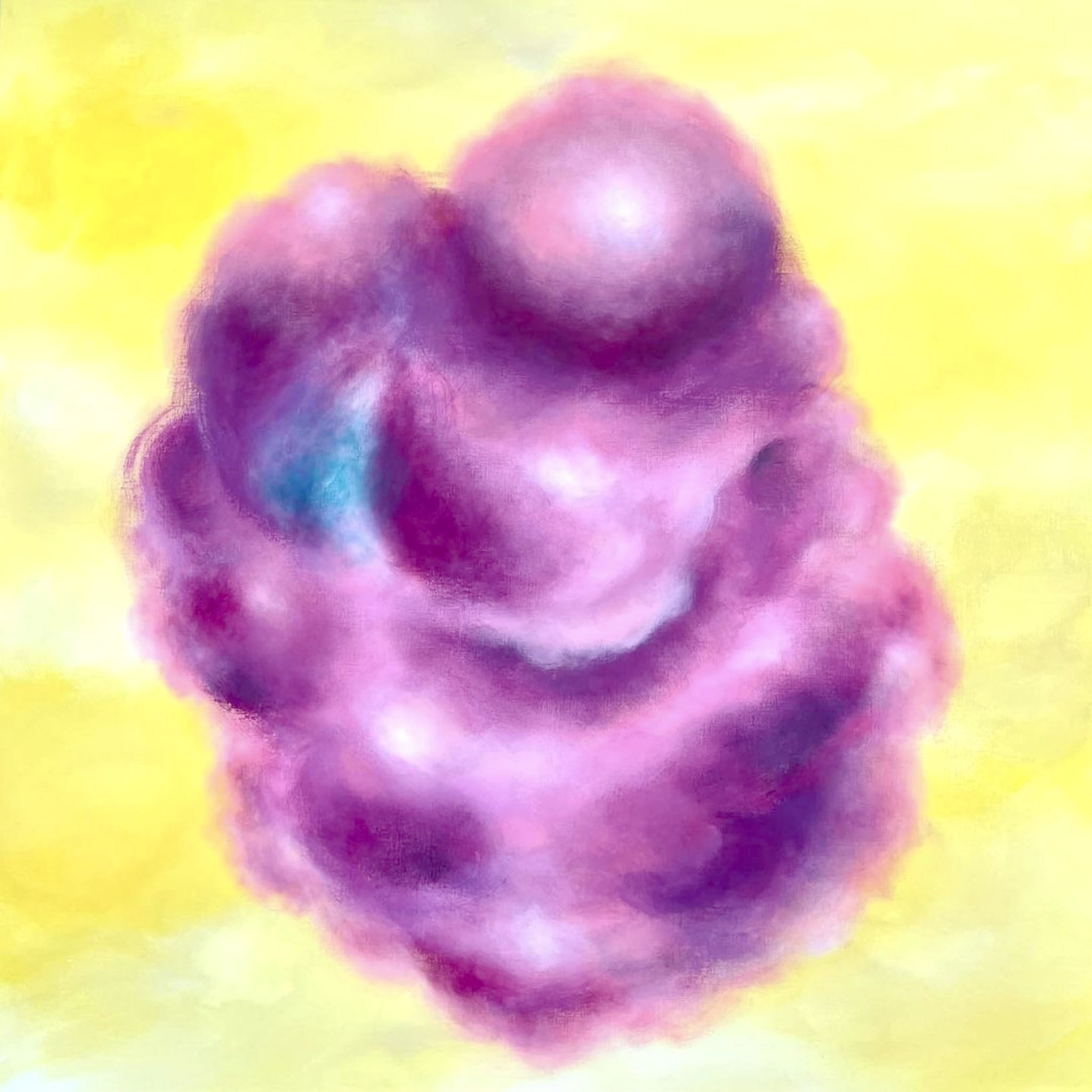 COME UN RAGGIO CALDO, acrylic on canvas, 120 x 120 cm, 2023