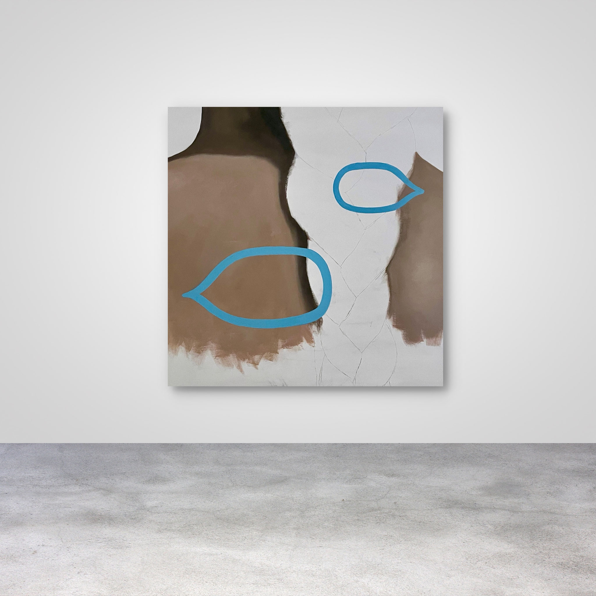 THE PURSUIT OF (The Unready-Mades), acrylic + pencil on canvas, 120 x 120 cm, 2024