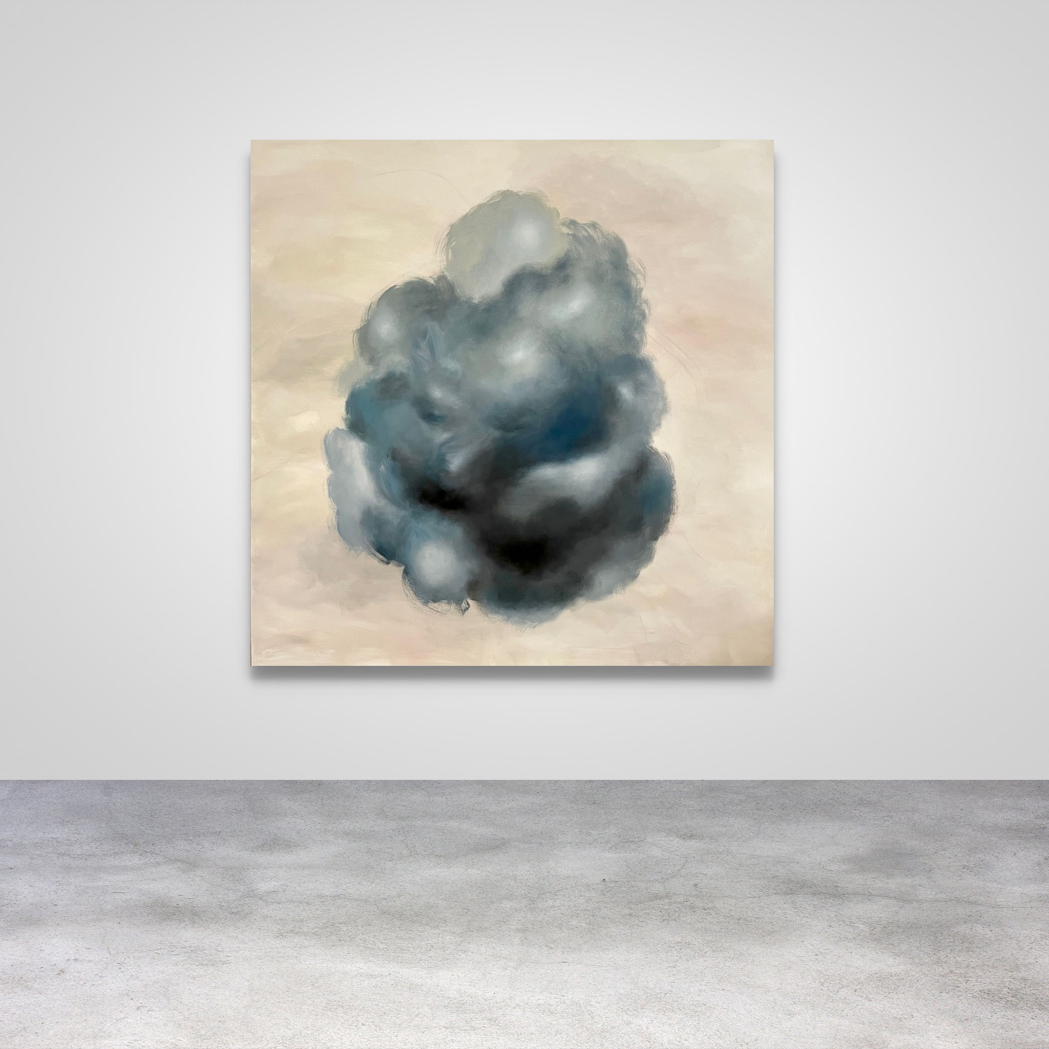 VENICE 8 A.M., acrylic on canvas, 180 x 180 cm, 2023 / INSTALLATION VIEW