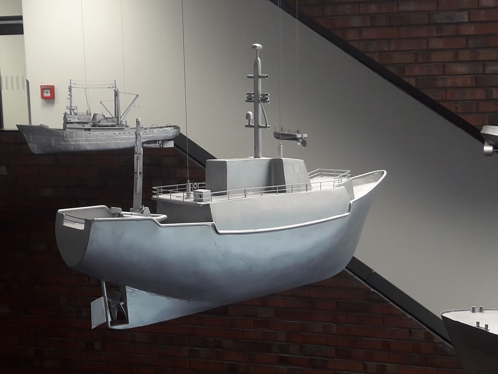 Modellboote für Kunst am Bau, Auftrag für Atelier Mannstein&Vill, Berlin / Strahlsund 