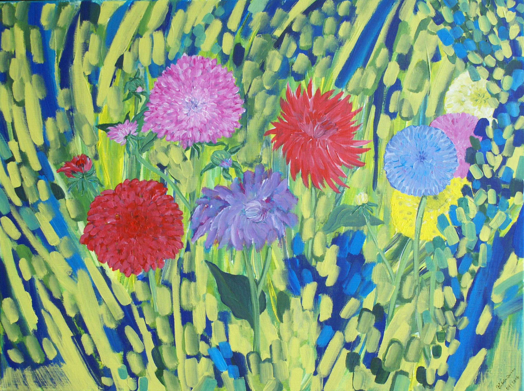 WVZ 422 2016 Dahlien Acryl 60x80