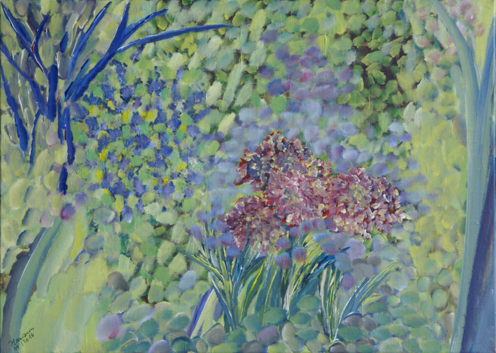 WVZ 426 2016 04 005 Rosa Hortensien Acryl 50x70