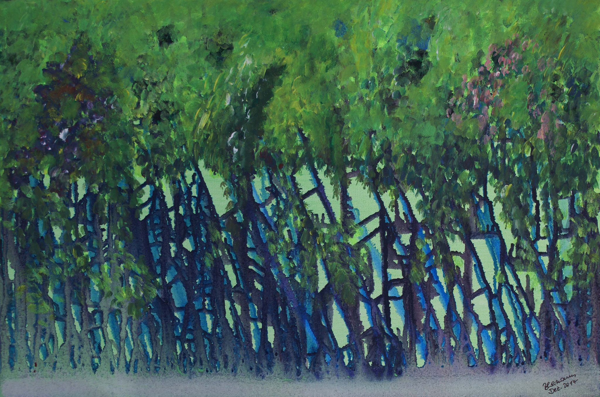 WVZ 340 2014 Baumreihe Acryl 40x60
