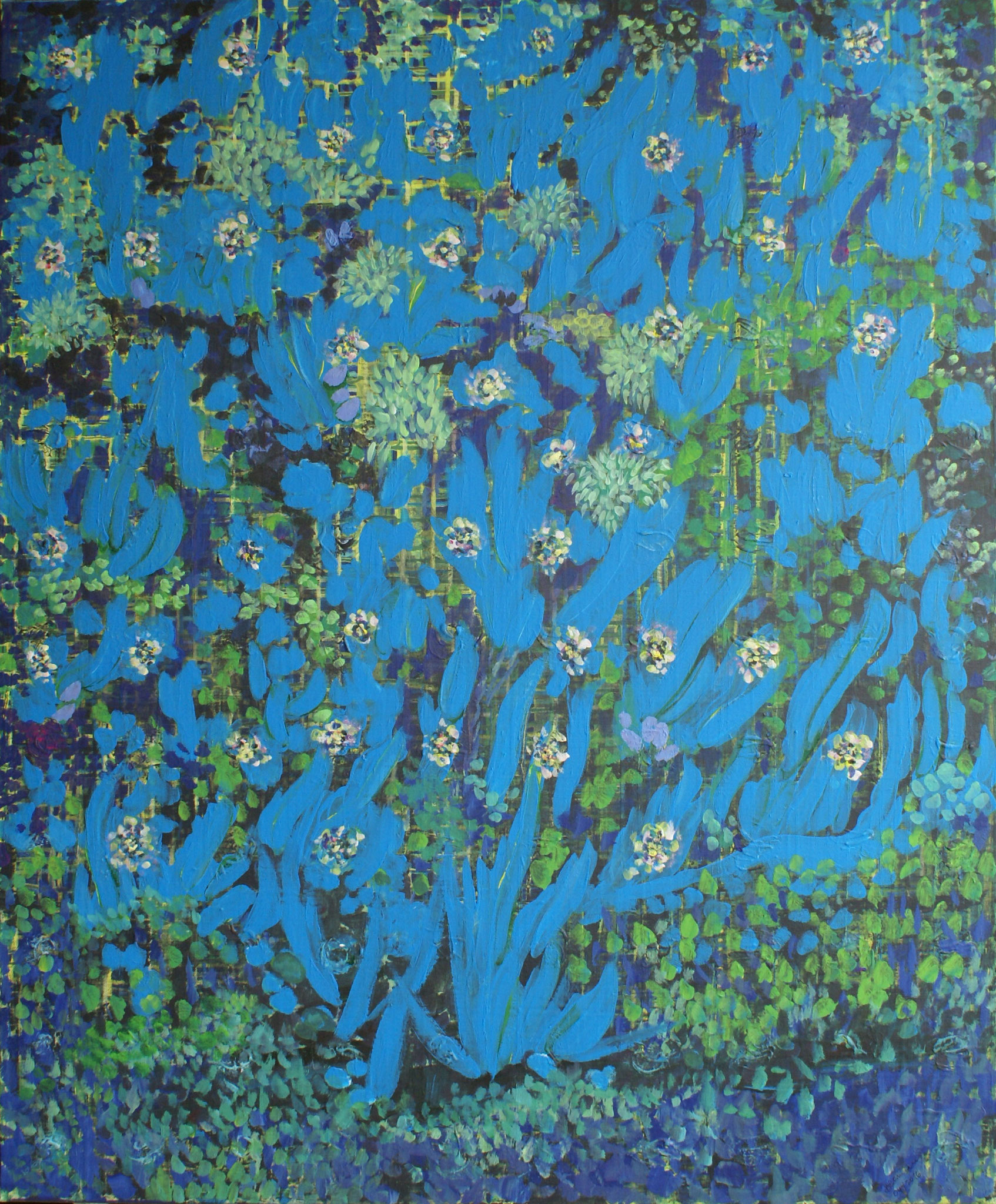 WVZ 423 2016 Gartentraum in Blau Acryl 80x100