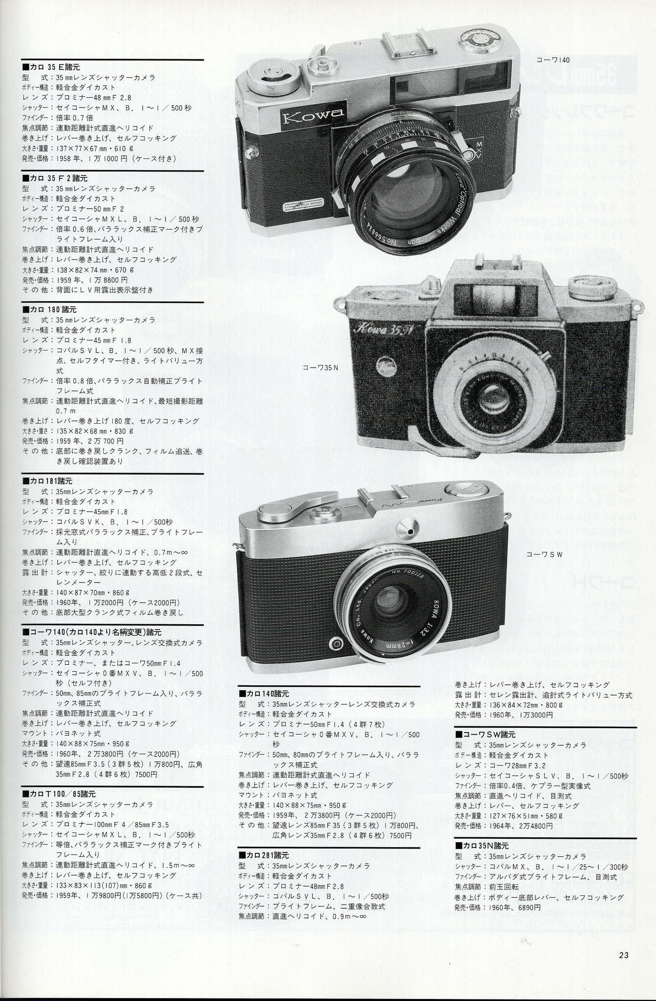 KOWA Kallo W - マニュアルカメラ・レンズの操作はなかなか興味深い KOWA Kallo W - マニュアルカメラ・レンズの操作はなかなか興味深い