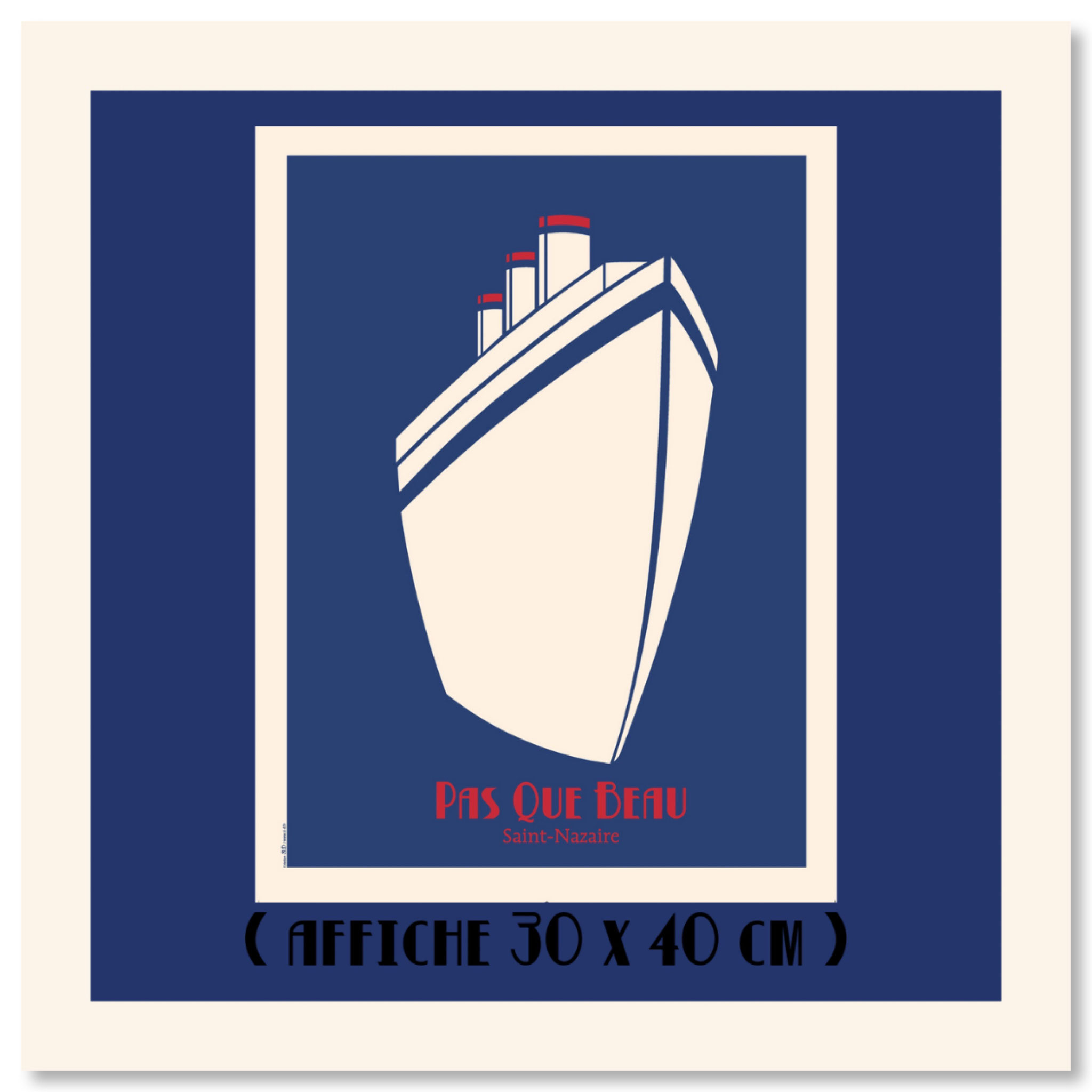 AFFICHE 30/40cm PAS QUE BEAU BLEU